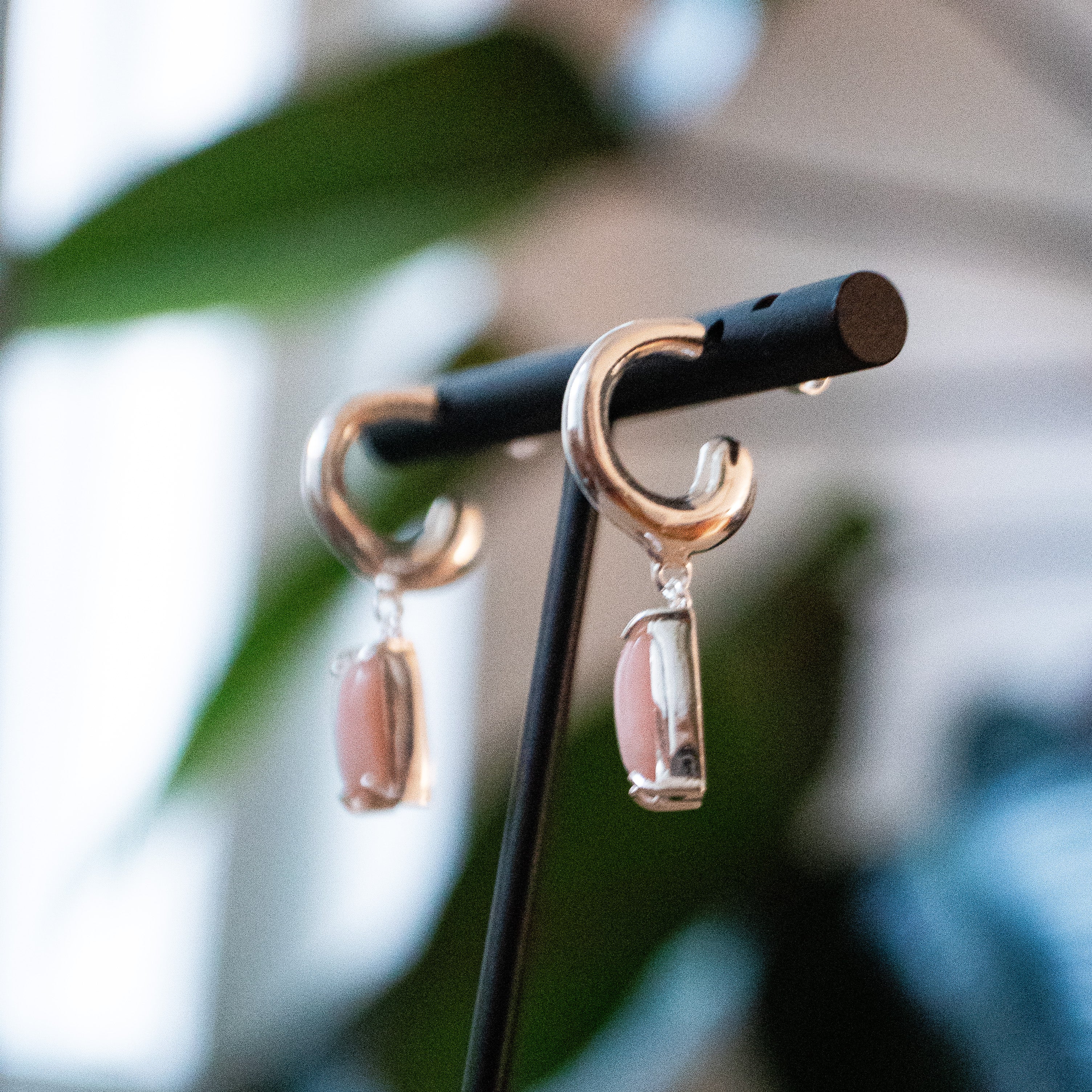 Bali Rosa Opal Creole – 925 Sterling Silber | NOOE Berlin