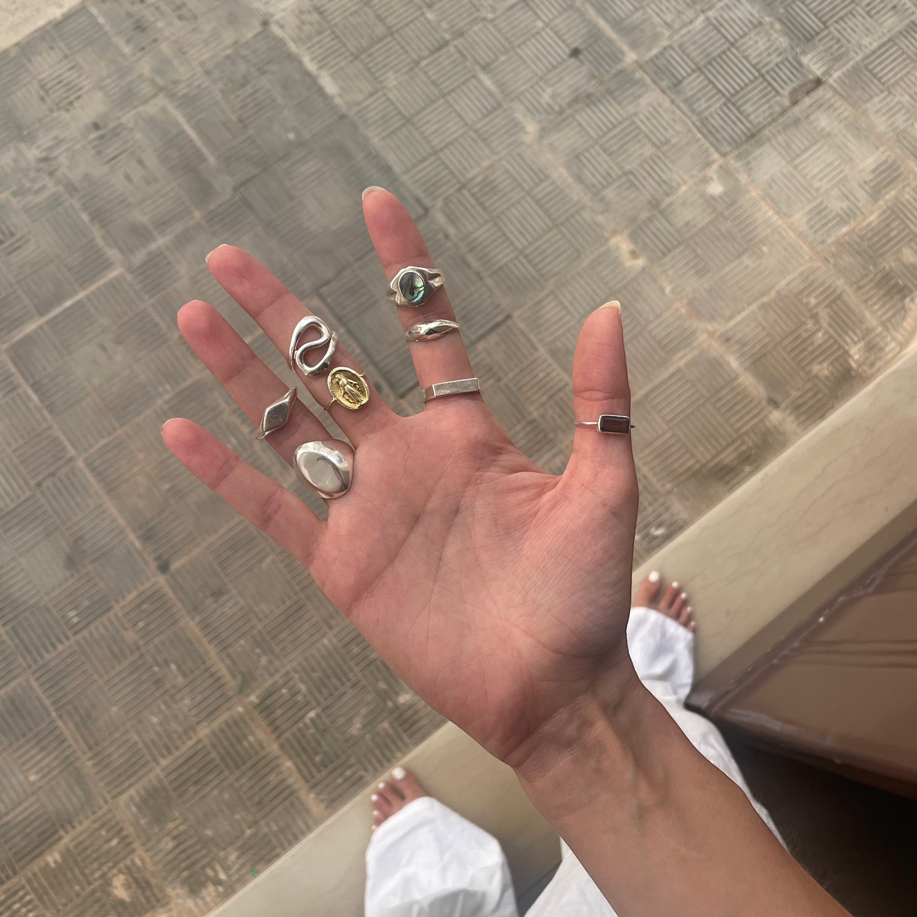 Kleiner Siegelring aus 925 Sterling Silber eckig handgemacht - Nooe UG