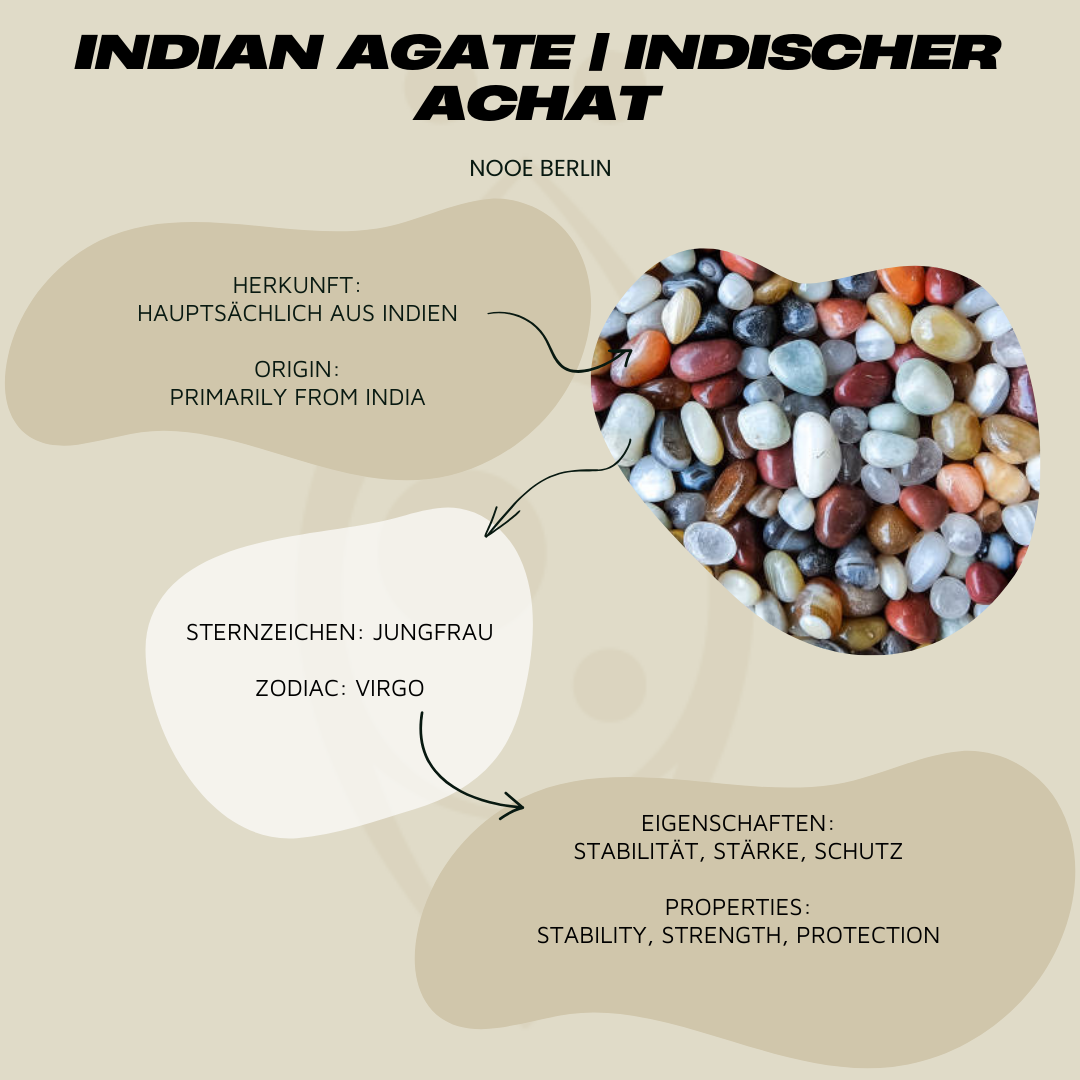 Perlenkette Regenbogen runde Edelsteine gold oder silber handgemacht - Kette aus indischer Achat bunt - Nooe UG
