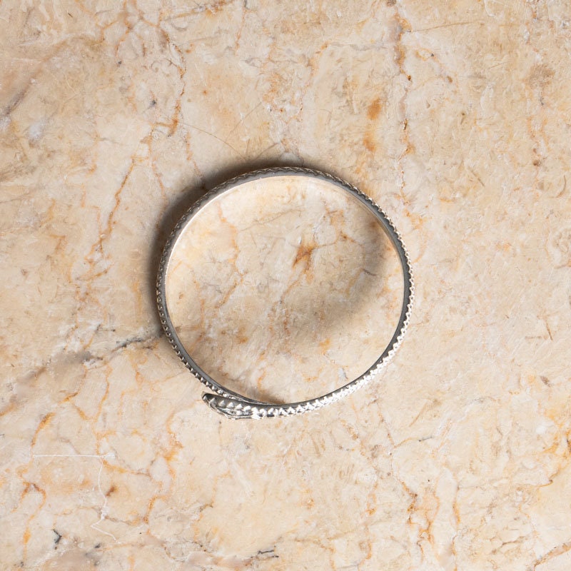 Armreif Schlange aus 925 Sterling Silber offen handgemacht