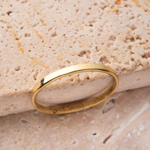 Zierlicher simpler Ring aus Messing handgemacht RB060