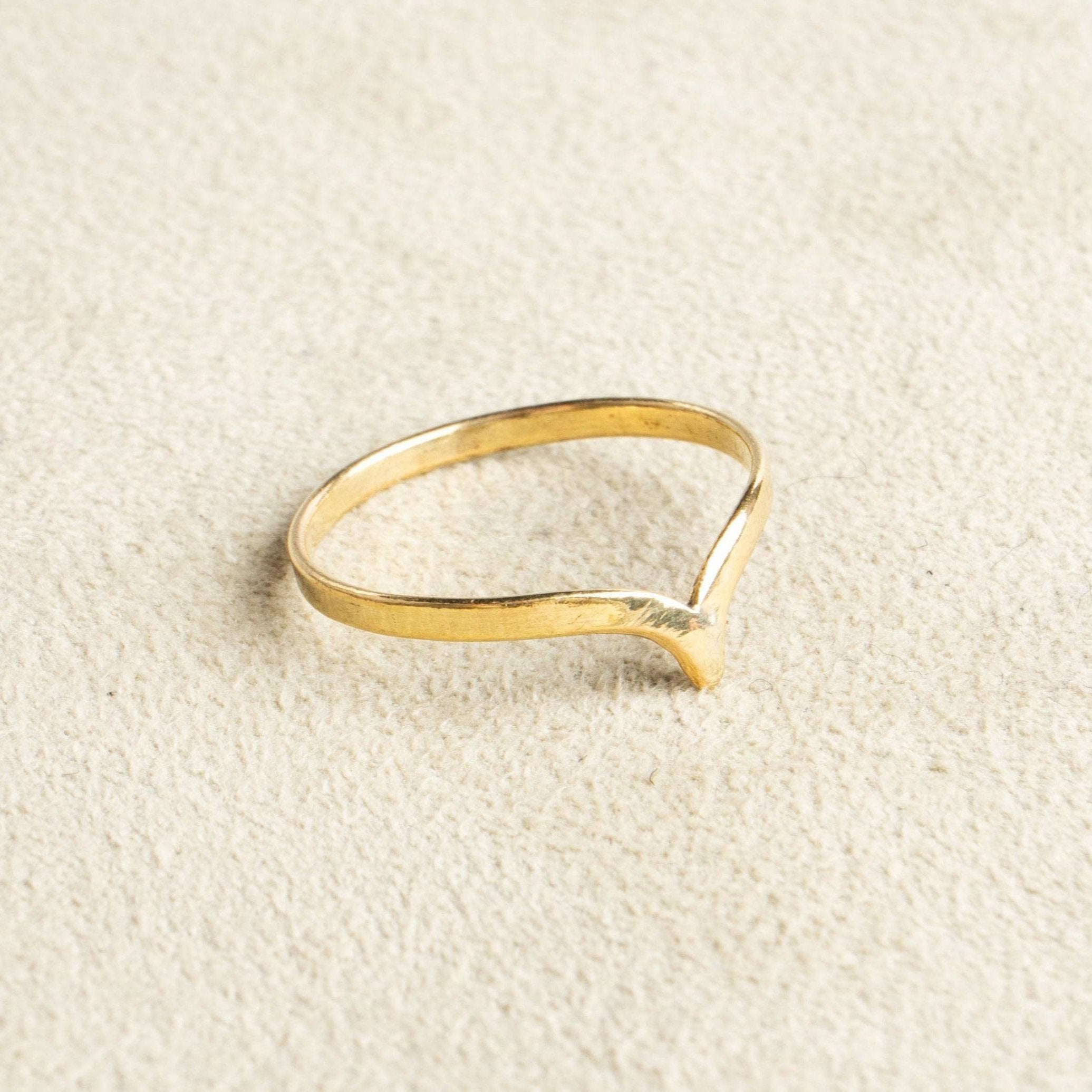 Chevron Ring gold handgemacht - NooeBerlin