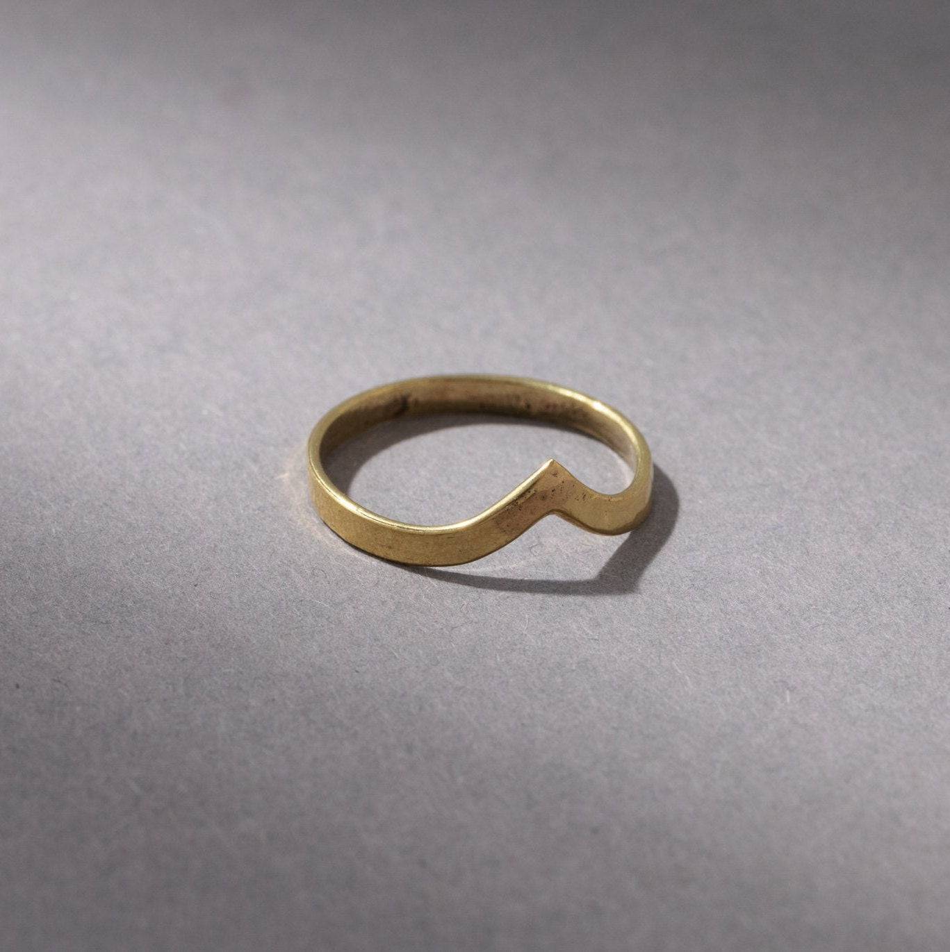 Chevron Ring gold handgemacht - NooeBerlin