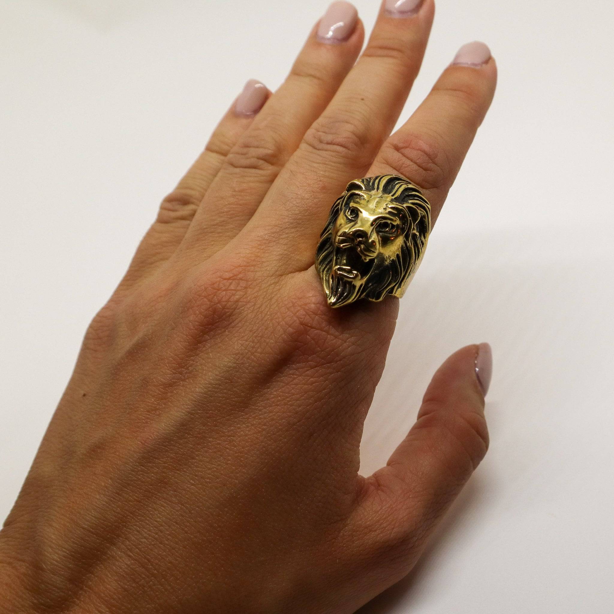 Löwe Ring König gold handgemacht - NooeBerlin