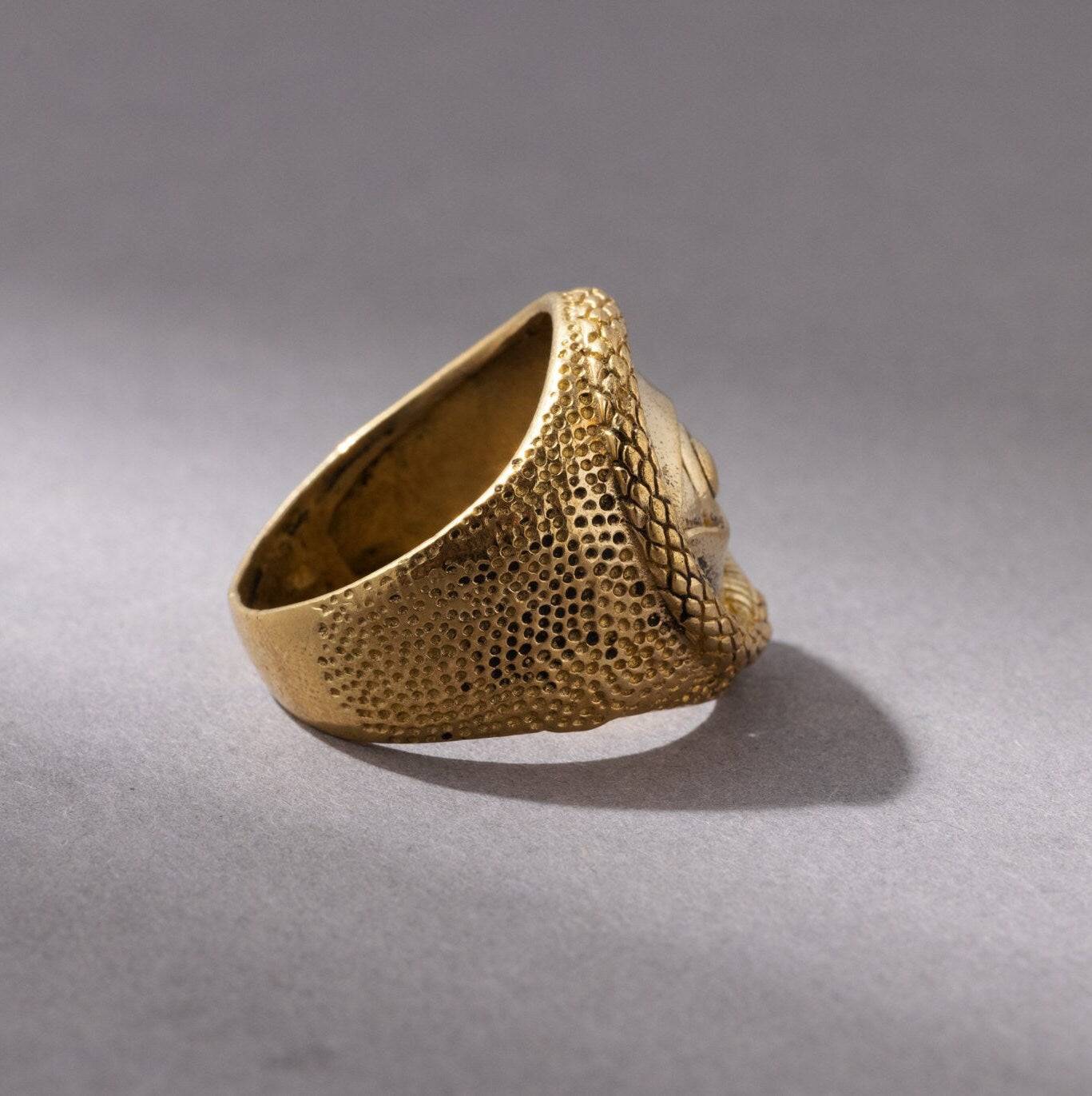 Siegelring Auge Schlange gold handgemacht - NooeBerlin