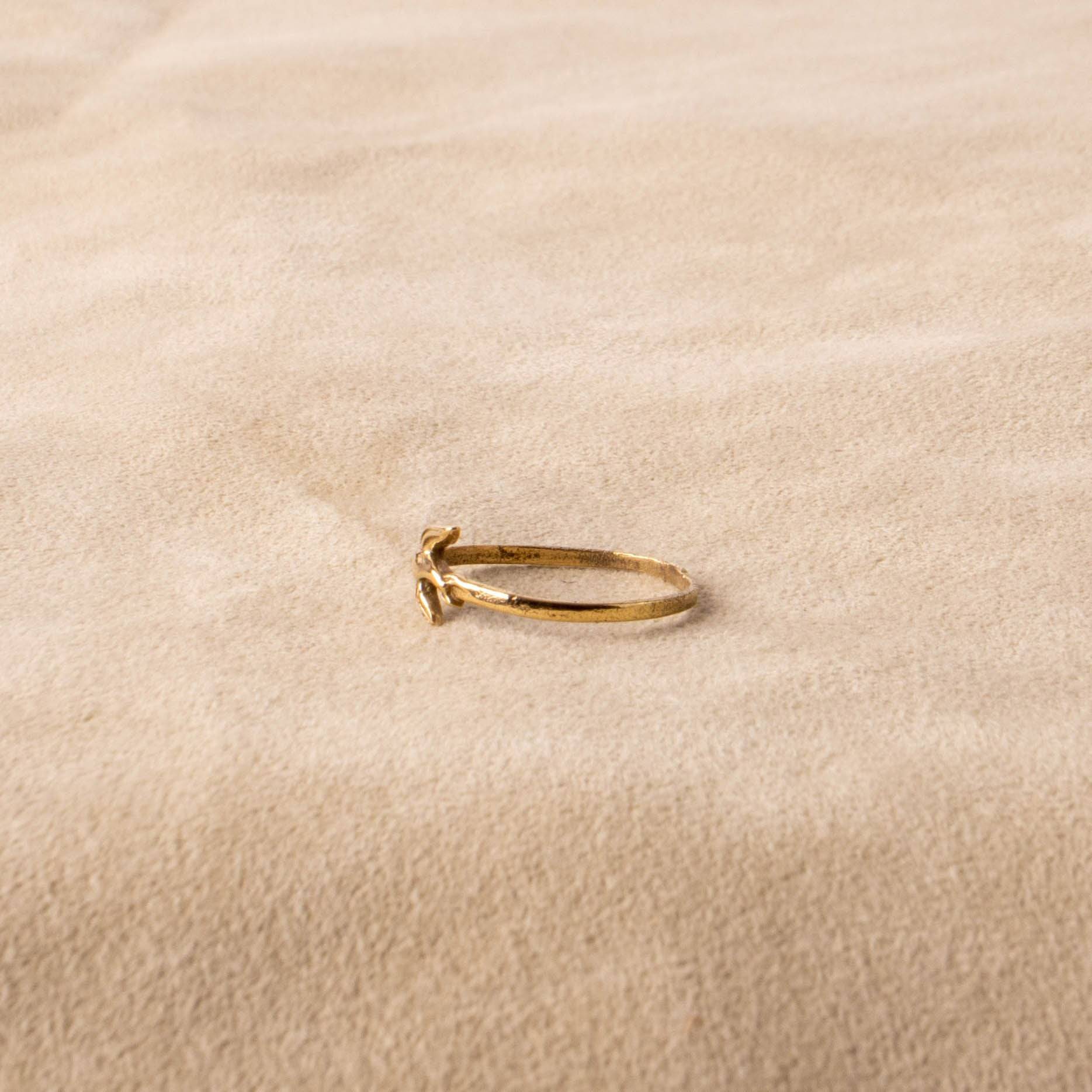 Ring Vogel Schwalbe Frieden gold handgemacht - NooeBerlin