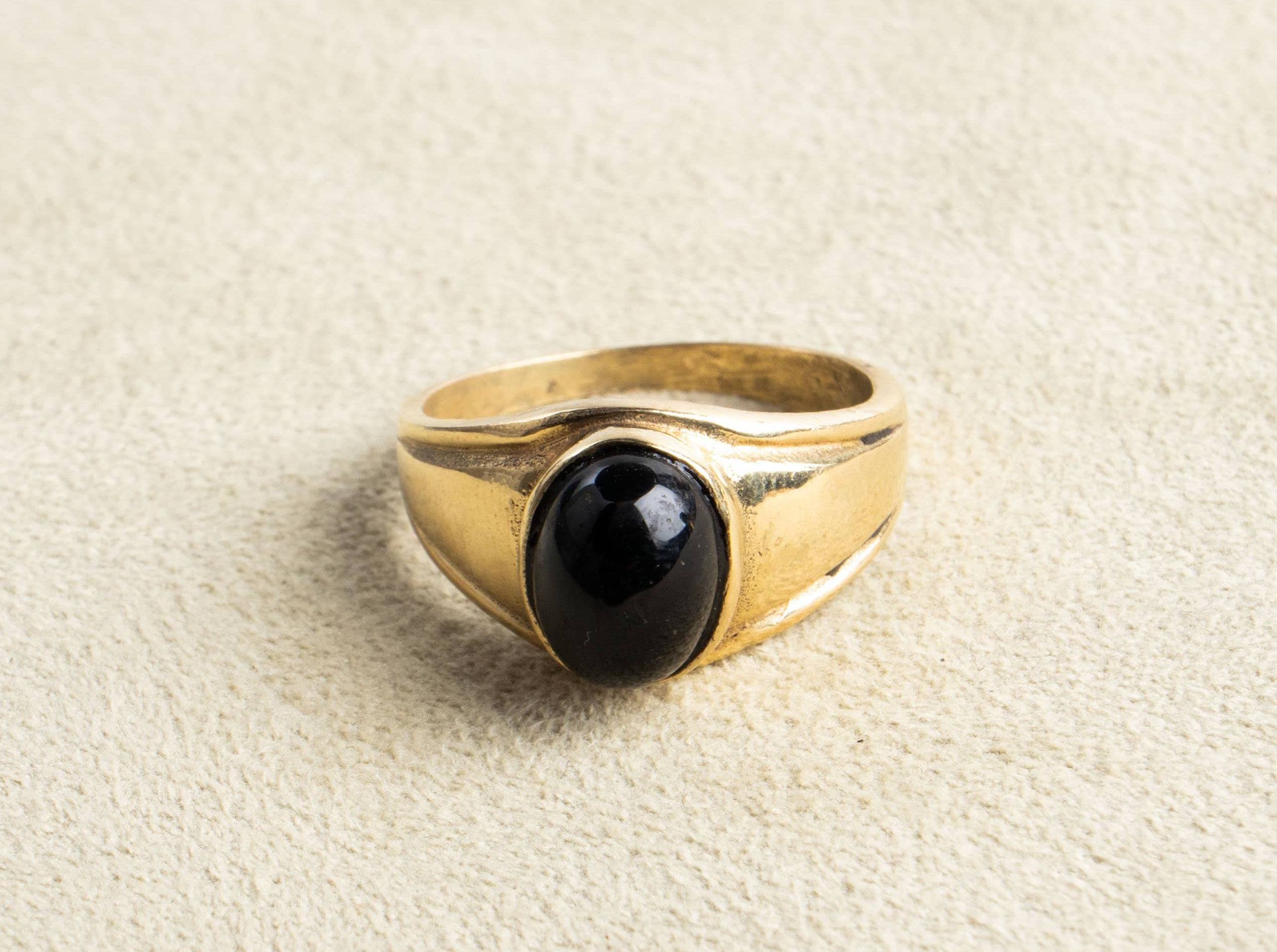 Siegelring mit Onyx oval handgemacht - NooeBerlin