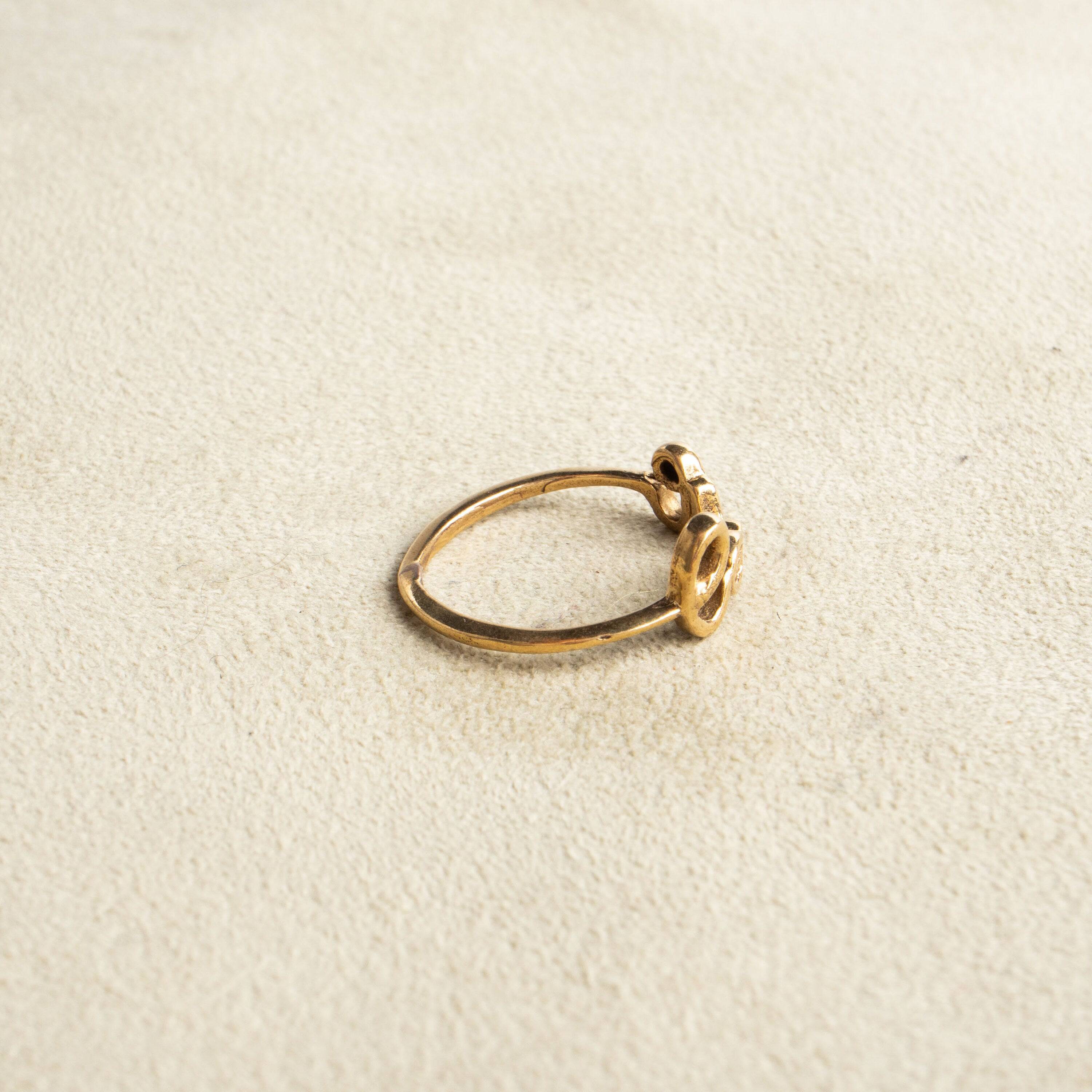 Liebe Love Schriftzug Ring aus Messing handgemacht - NooeBerlin