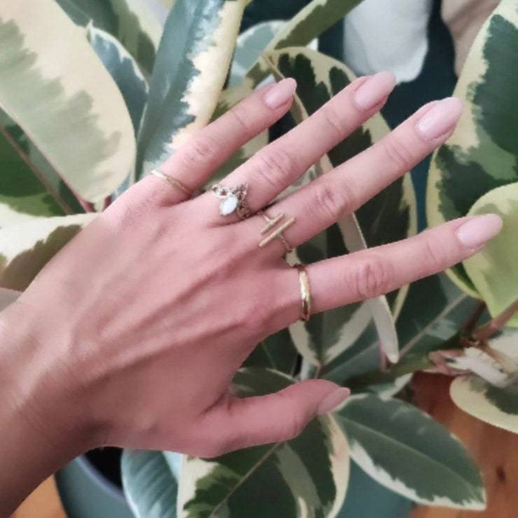 Simpler Ring Messing gold Ehering handgemacht - NooeBerlin