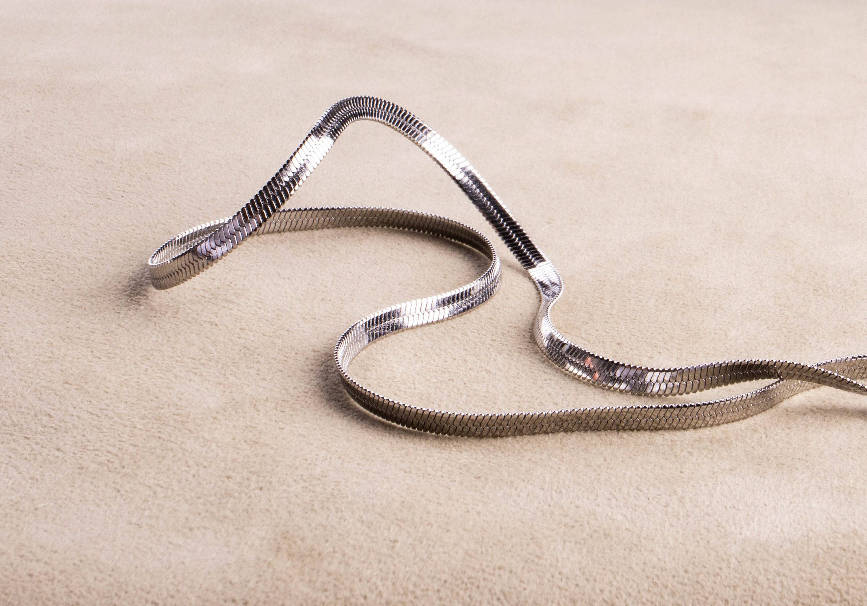 Herringbone Kette Silber - NooeBerlin