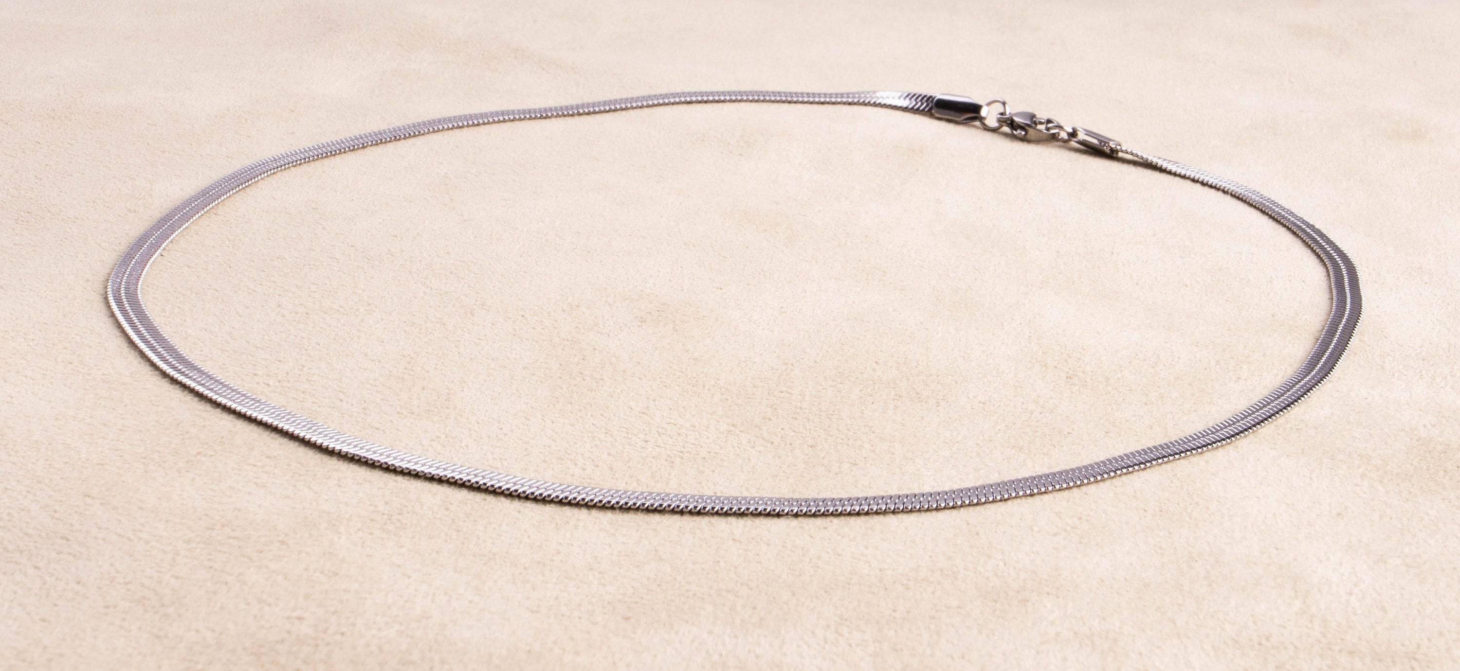 Herringbone Kette Silber - NooeBerlin