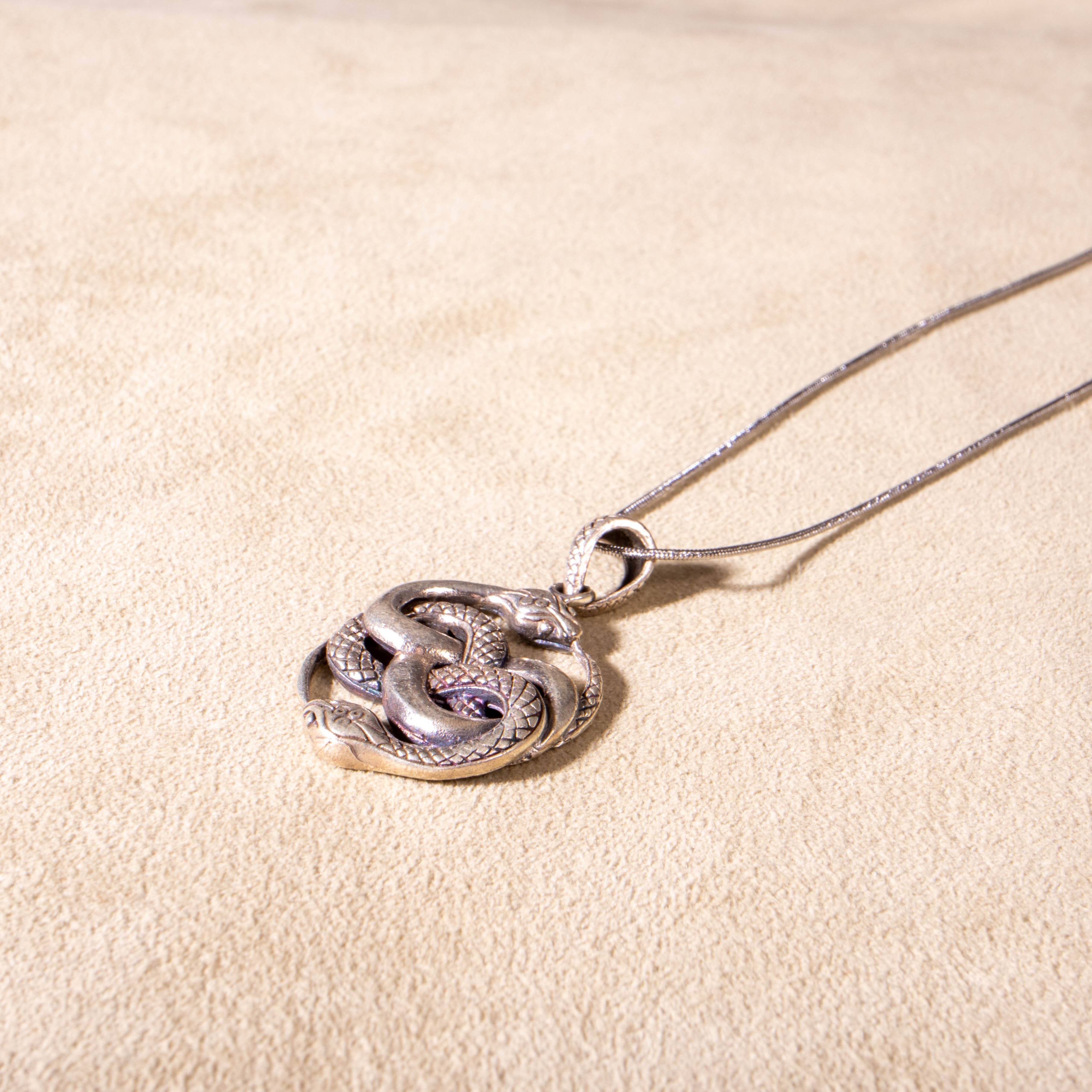 Kette Schlange verschlungen aus 925 Sterling Silber handgefertigt - NooeBerlin