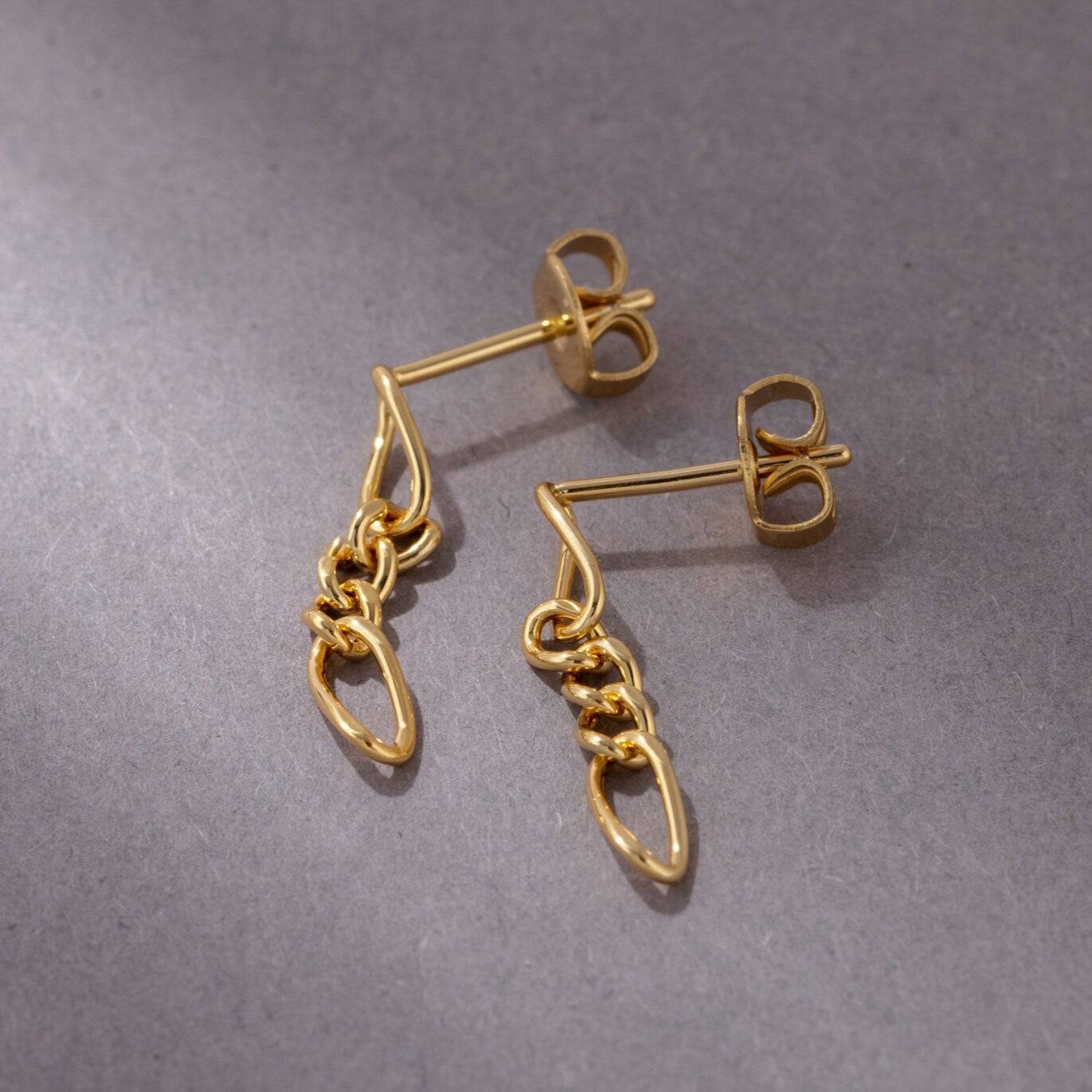 Figaro Ohrringe 18k vergoldet Kette handgemacht - NooeBerlin