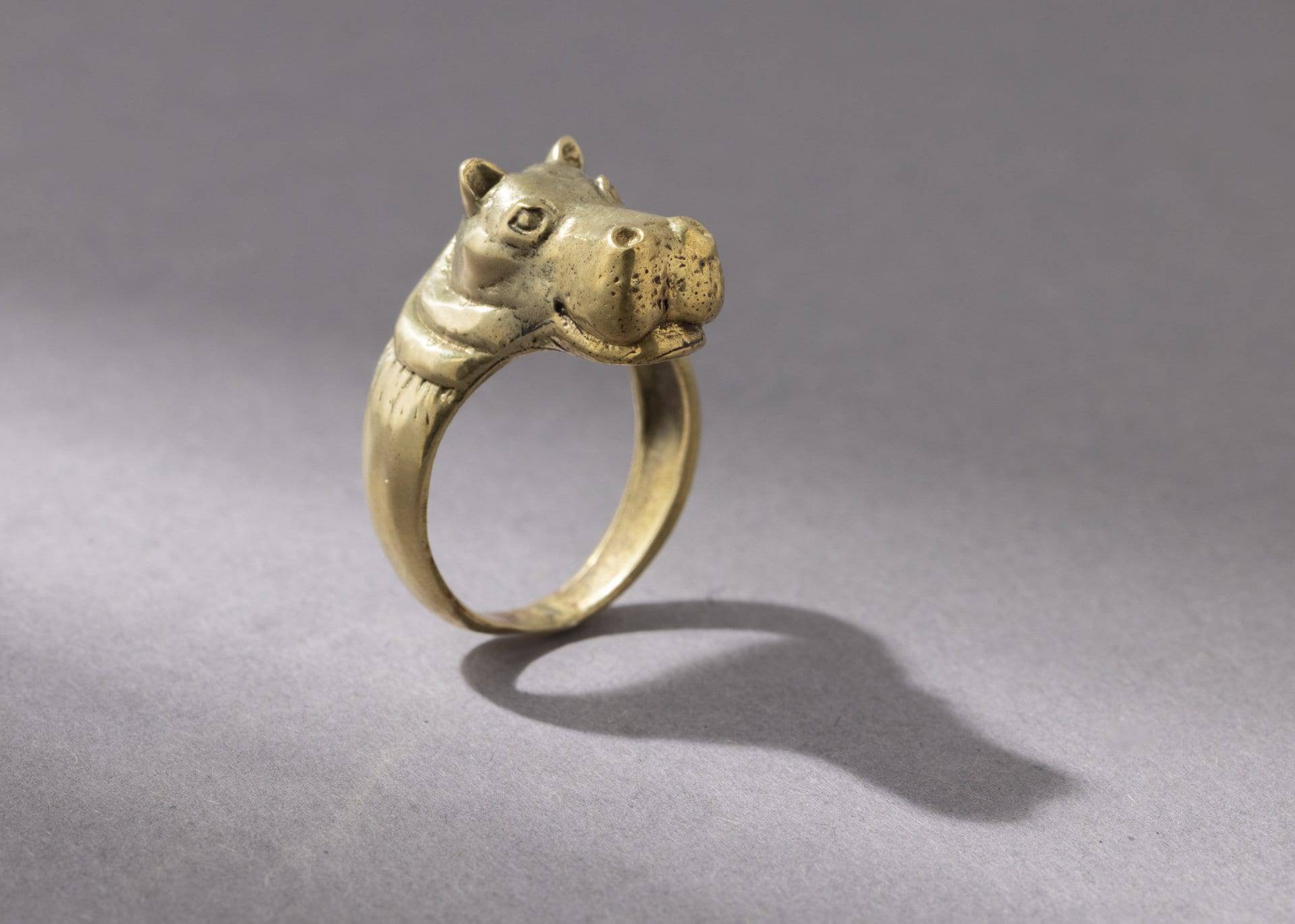 Nilpferd Ring gold handgemacht - NooeBerlin
