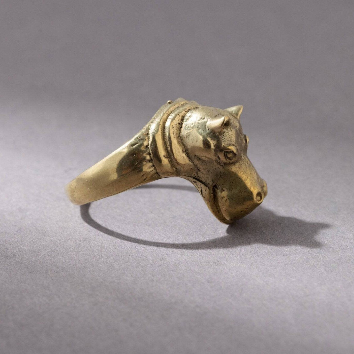 Nilpferd Ring gold handgemacht - NooeBerlin