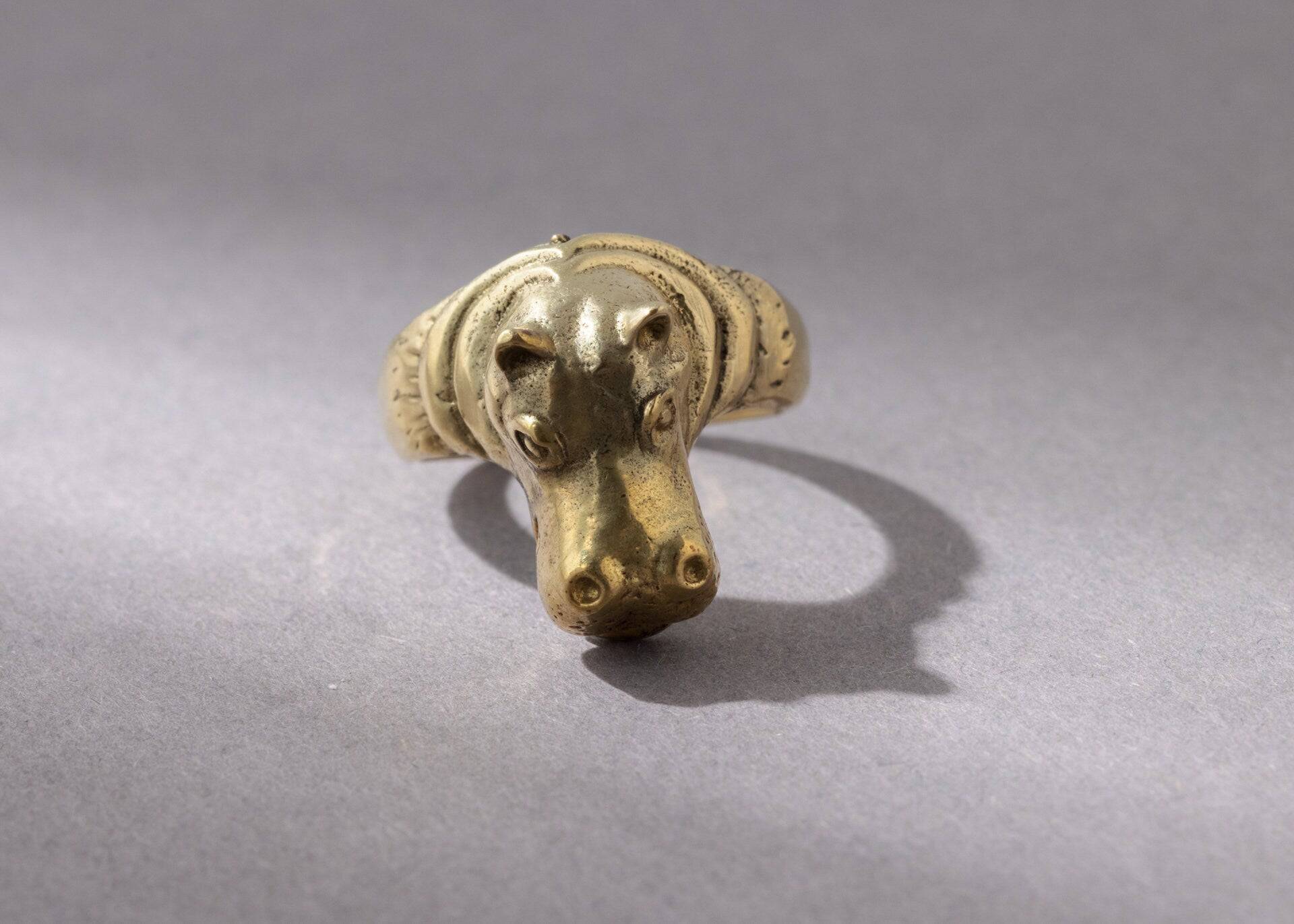 Nilpferd Ring gold handgemacht - NooeBerlin