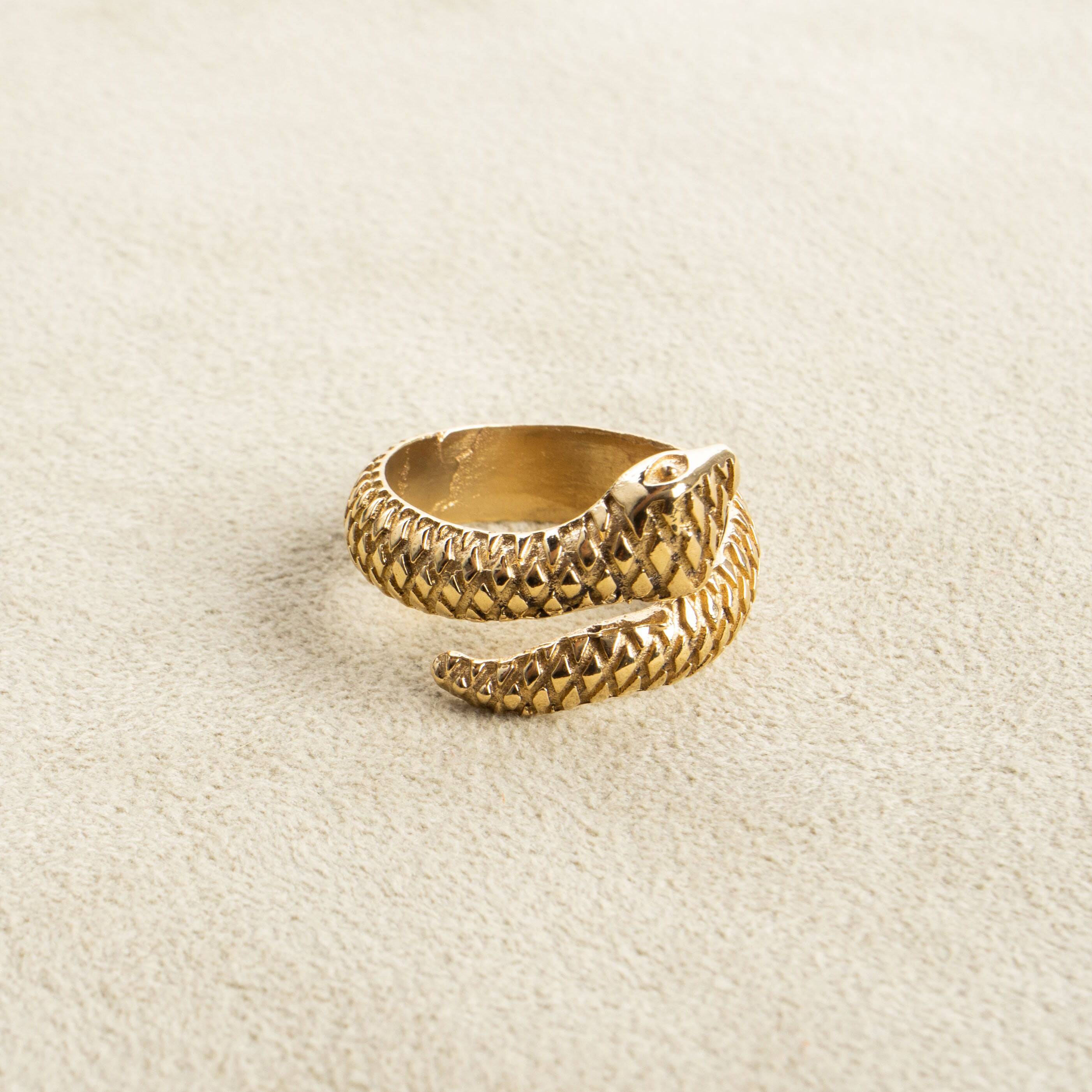 Schlangen Ring Messing handgemacht - NooeBerlin