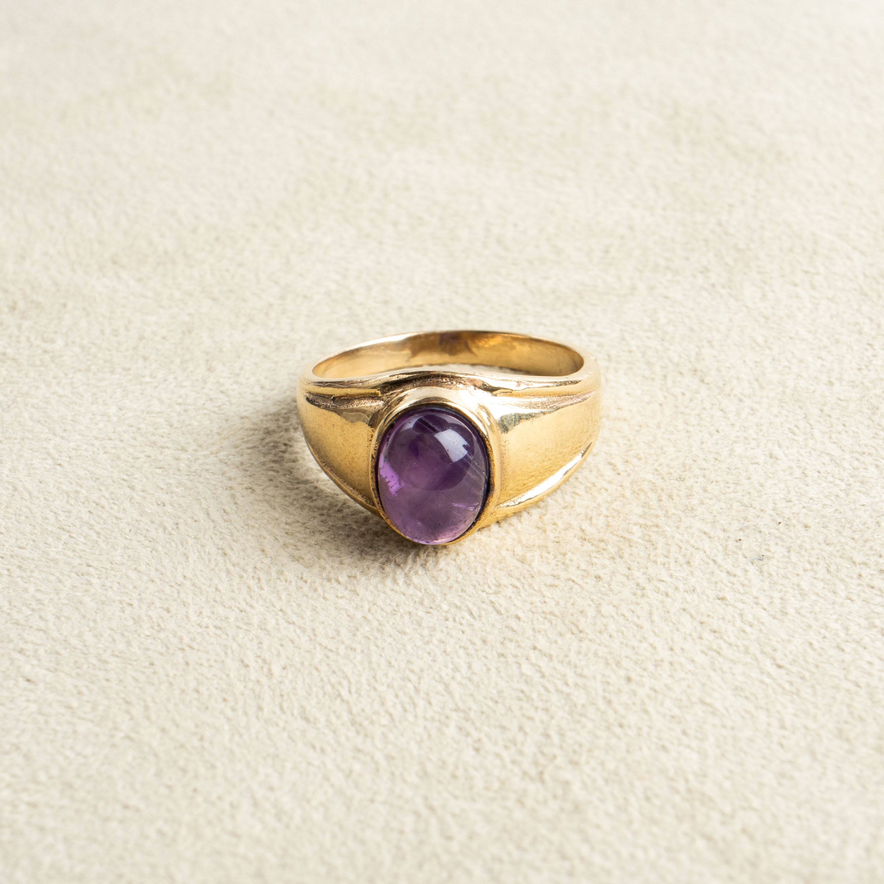 Siegelring mit Amethyst handgemacht - NooeBerlin