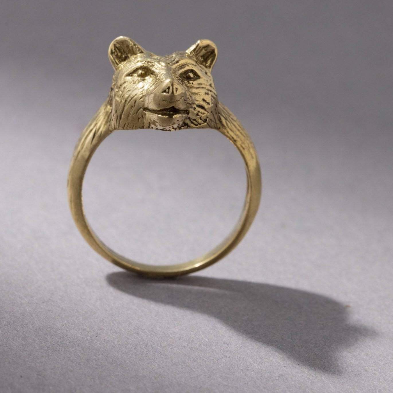 Bären Ring Bär Berlin gold handgemacht - NooeBerlin
