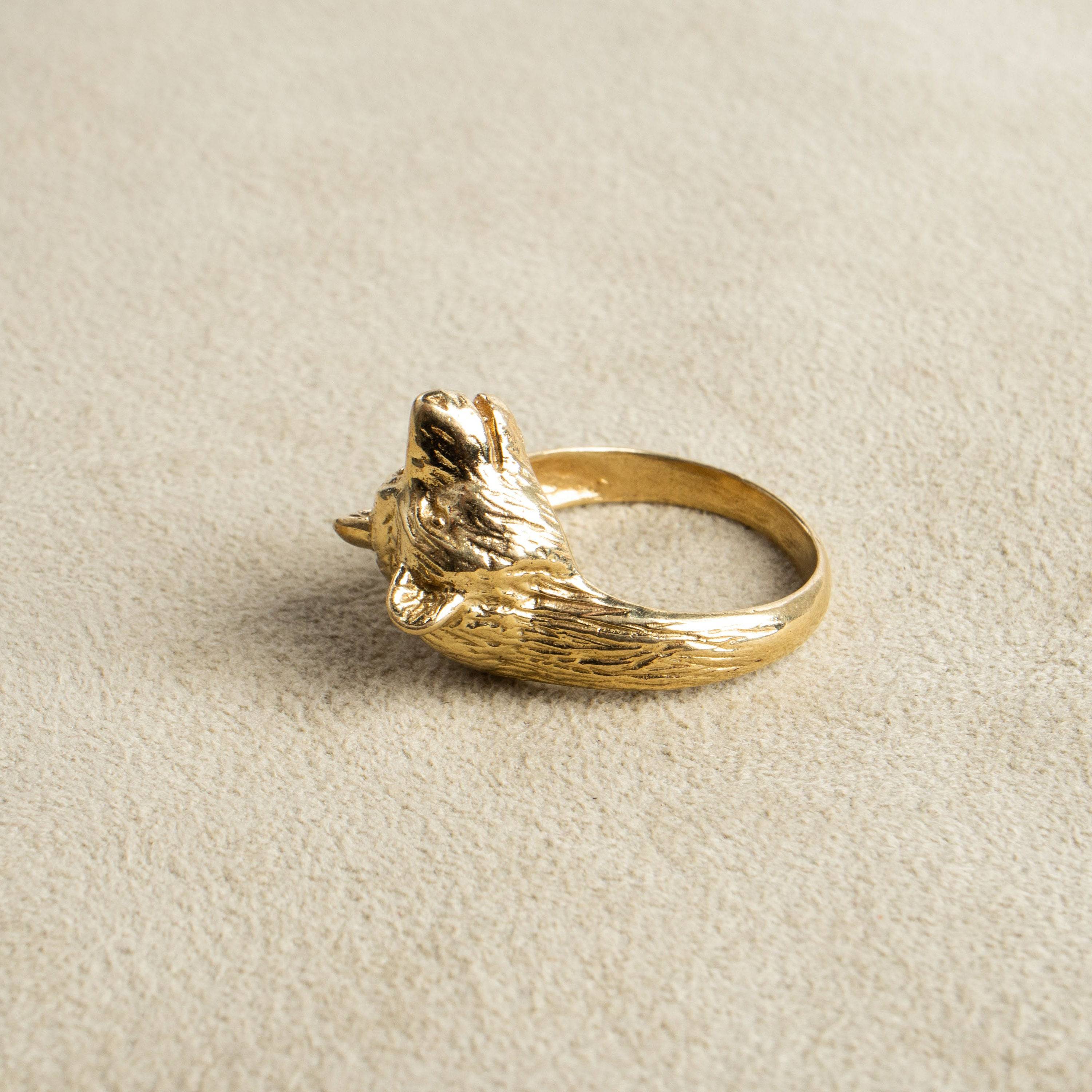 Bären Ring Bär Berlin gold handgemacht - NooeBerlin