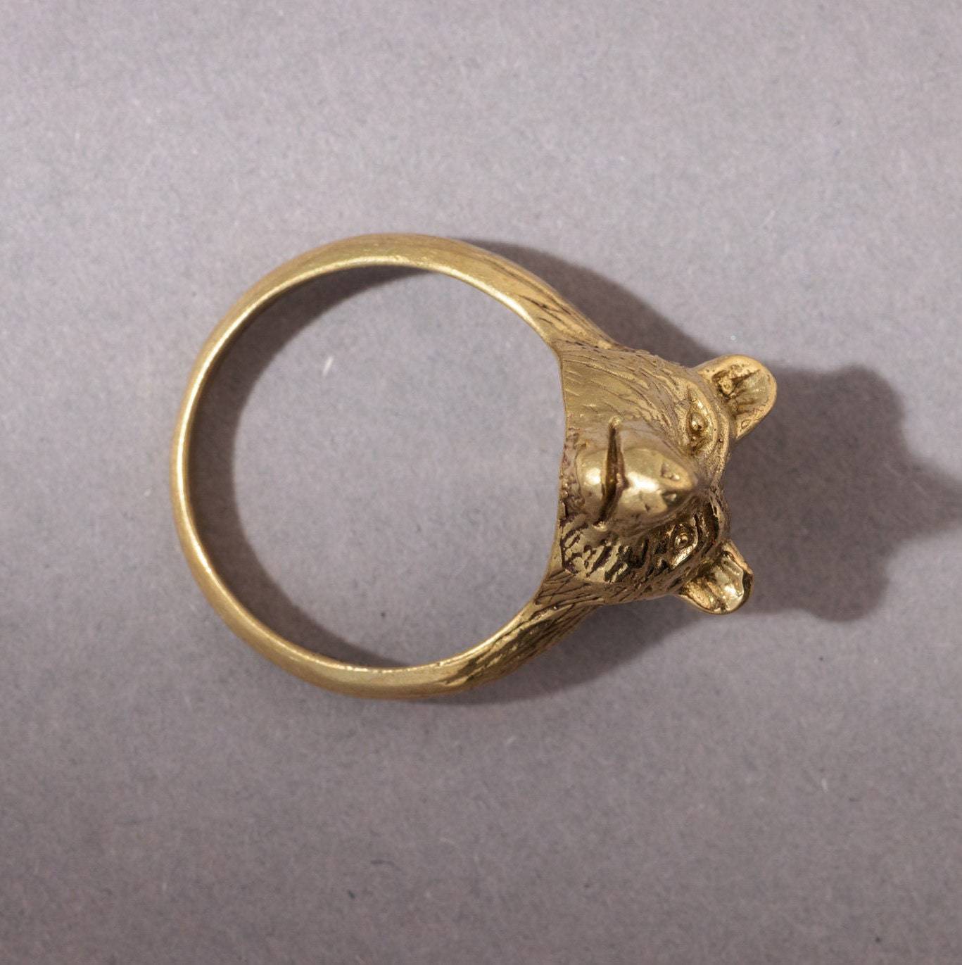 Bären Ring Bär Berlin gold handgemacht - NooeBerlin