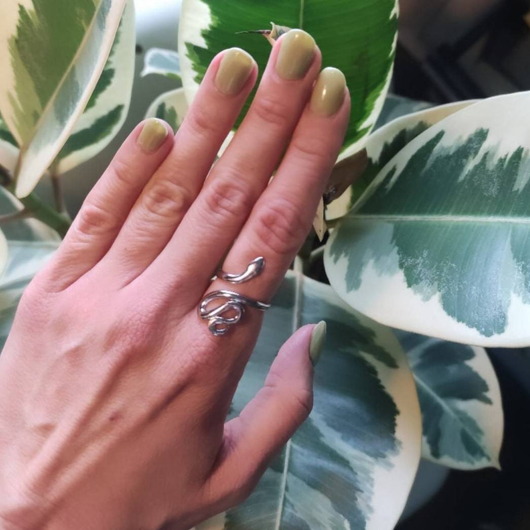 Ring Schlange Silber handgefertigt - NooeBerlin