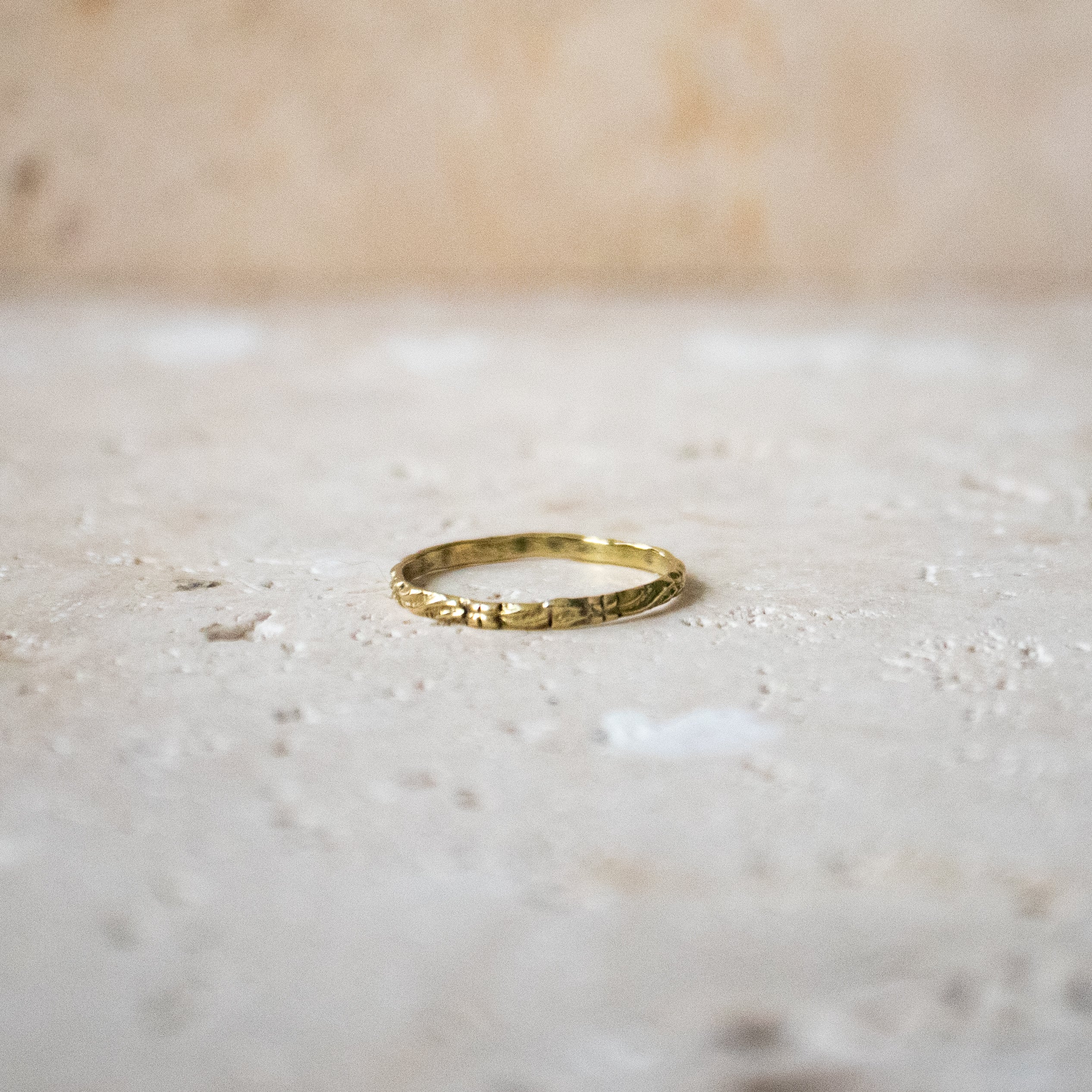 Fine twisted ring gold handmade - stacking ring made of brass (copy)