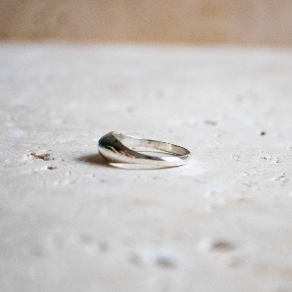 Dainty ring mountain, hill made of 925 sterling silver handmade