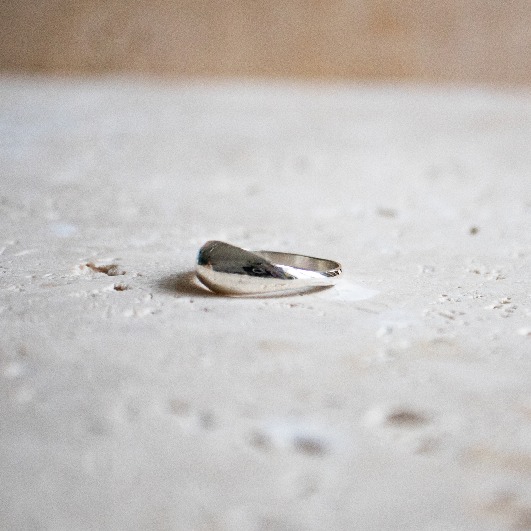 Zierlicher Ring Berg, Hügel aus 925 Sterling Silber handgemacht