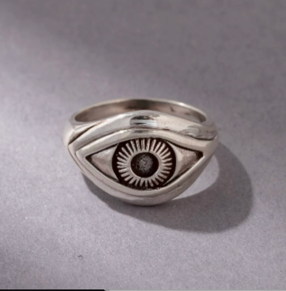 Sterling Silver Eye ring in size 73 for Sergei Chernikov