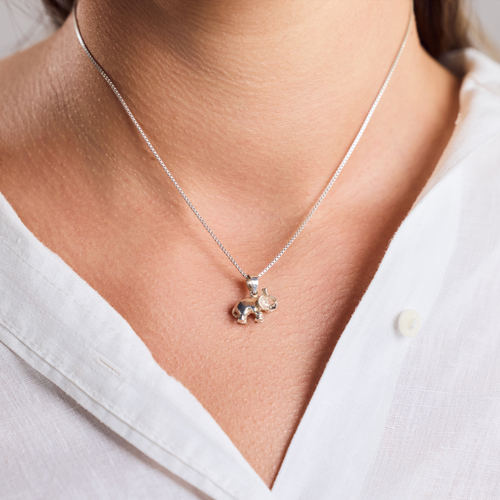 ELEPHANT necklace made of 925 sterling silver handmade