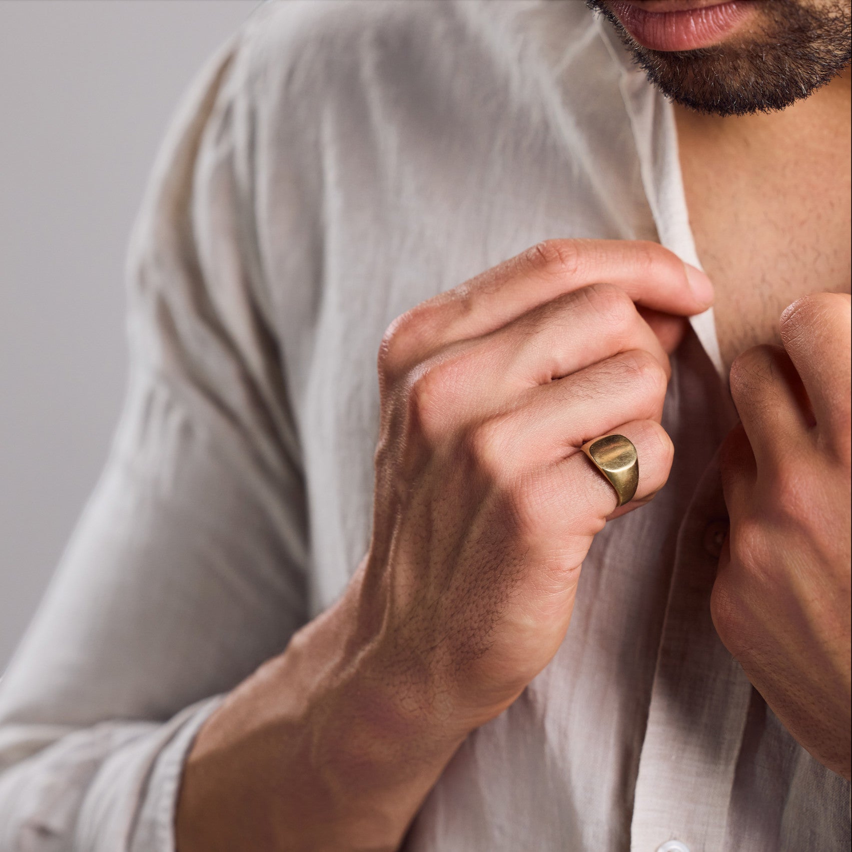 Siegelring aus Messing | Goldener Ring - Nooe UG