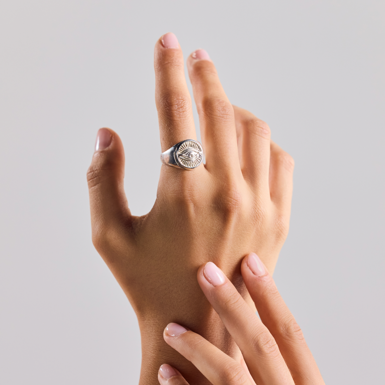 Signet ring Eye of Horus 925 sterling silver