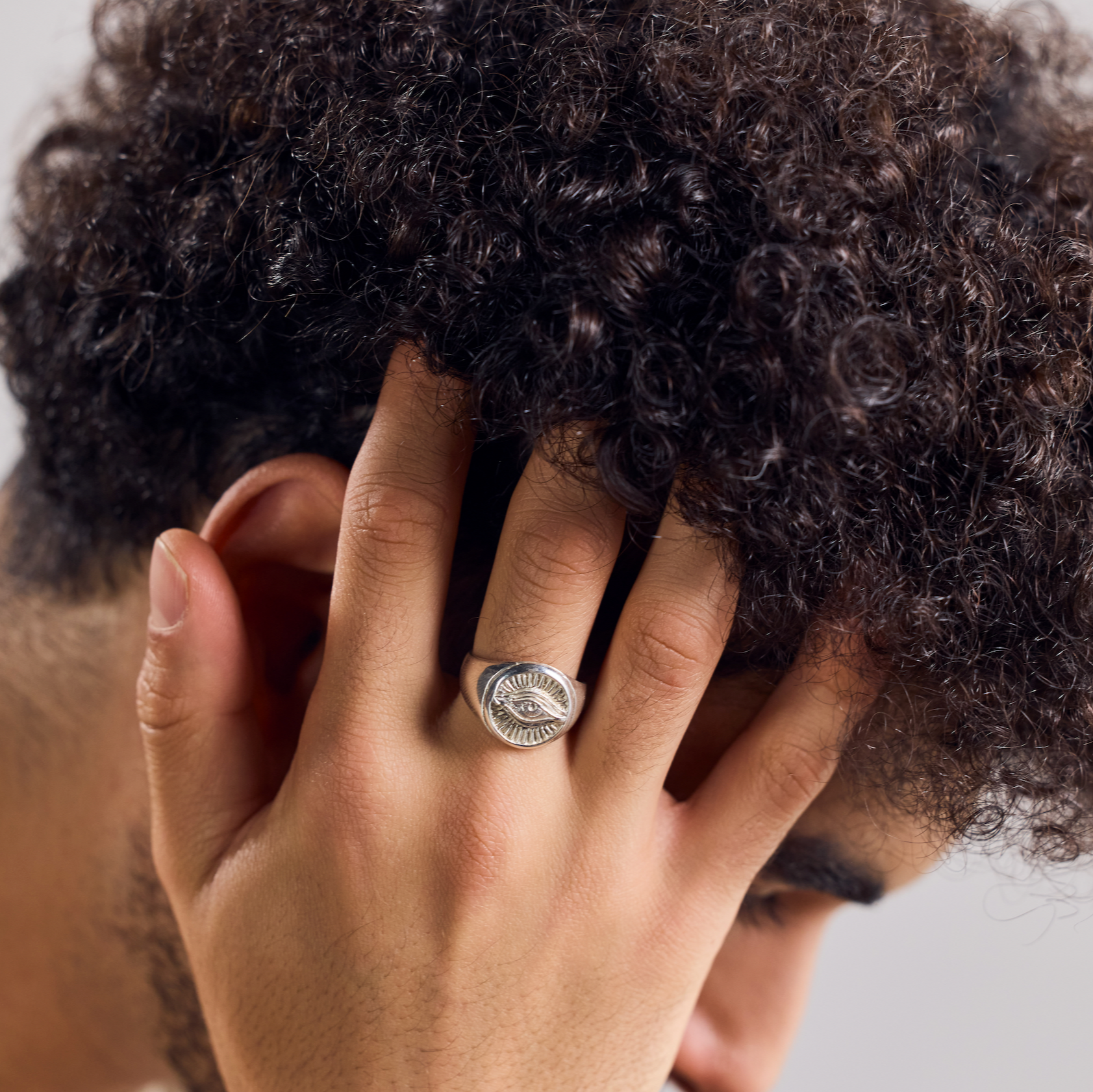 Signet ring Eye of Horus 925 sterling silver