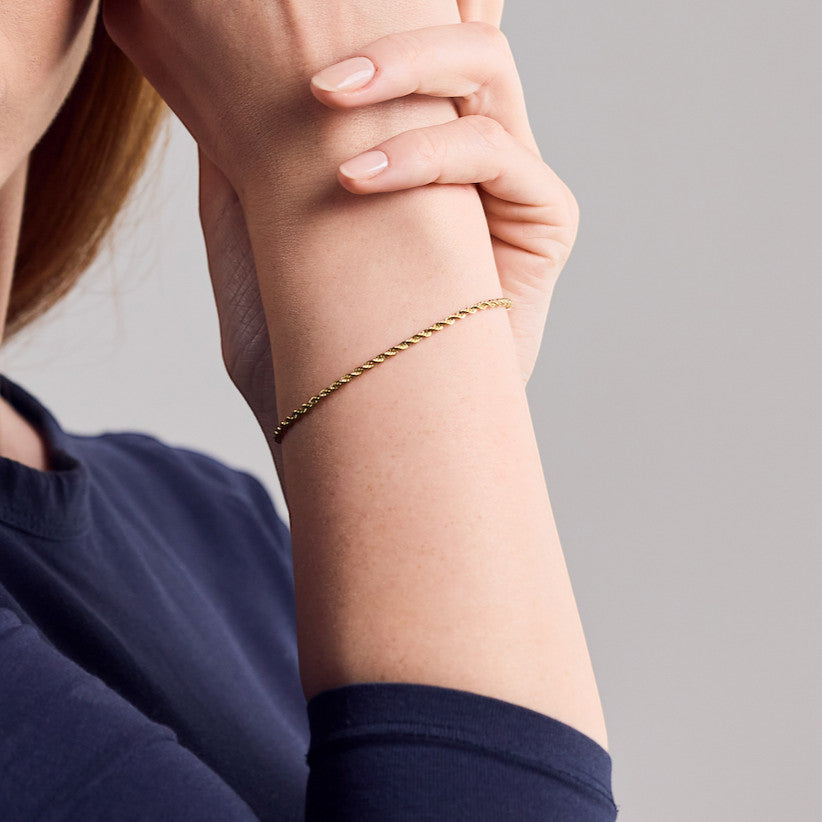 Vergoldetes Edelstahl Seil-Armband – filigranes Schmuckstück für Damen - Nooe UG