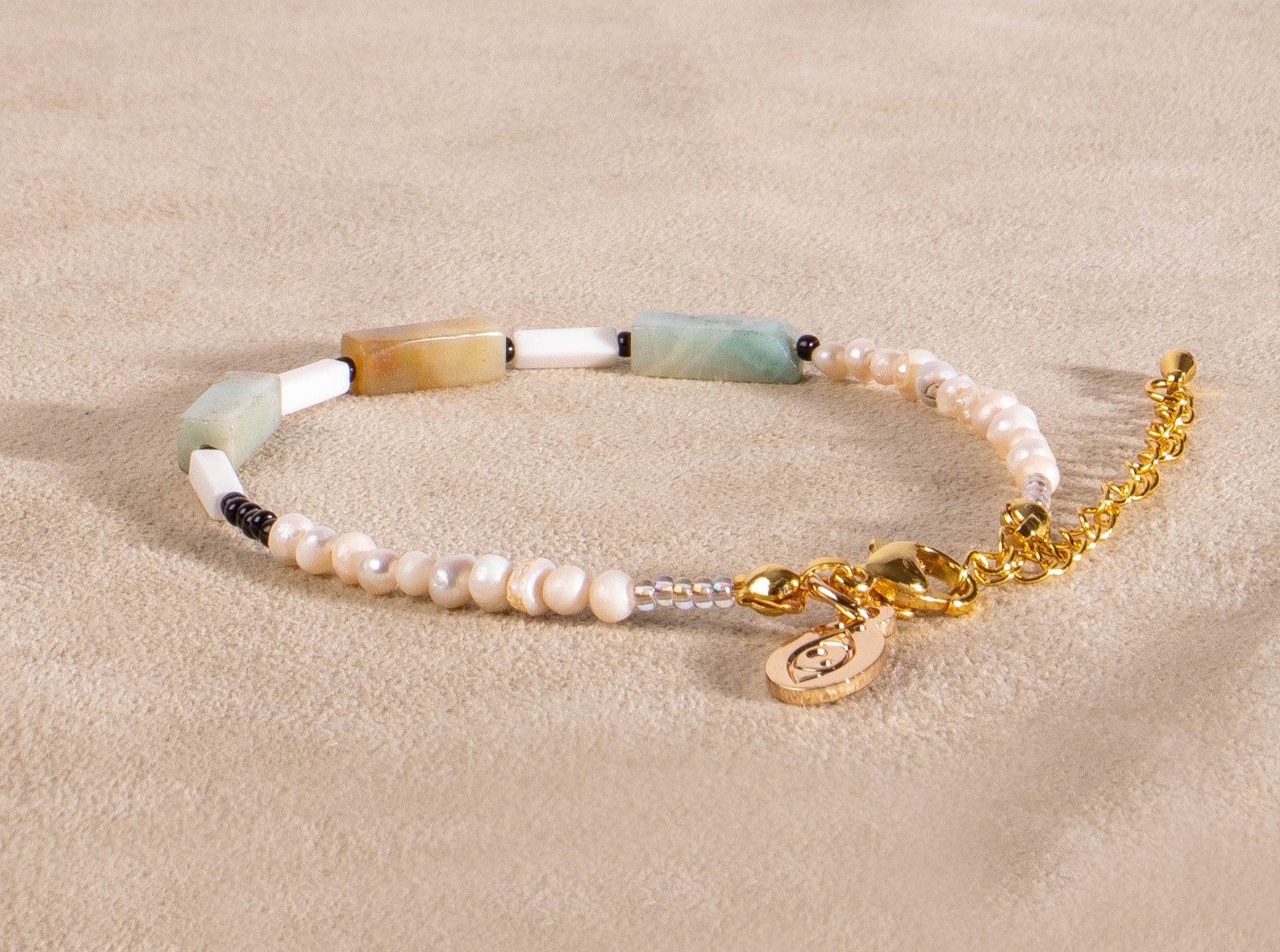 Armband Perlen Amazonit - NooeBerlin