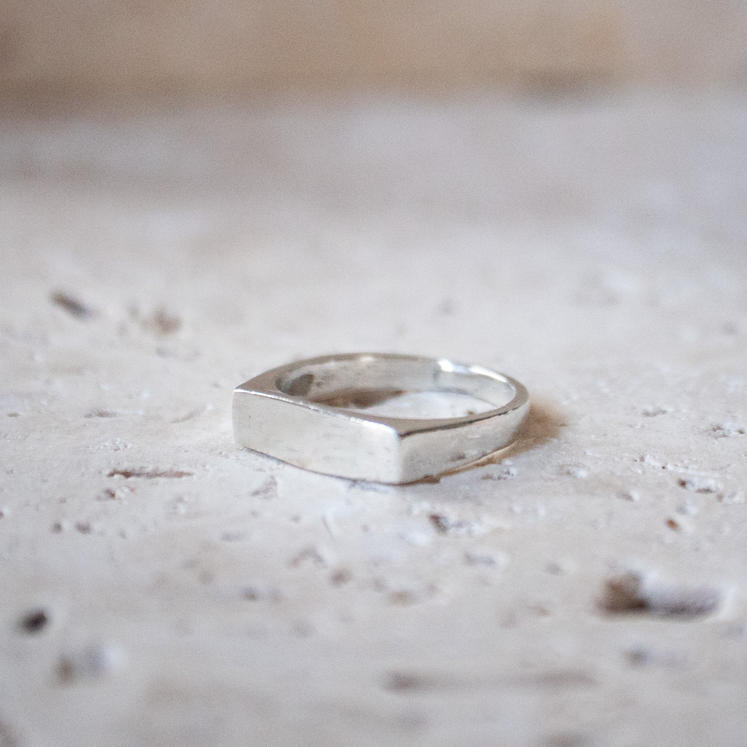 Riegel Bar Siegelring aus 925 Sterling Silber handgemacht - Nooe UG