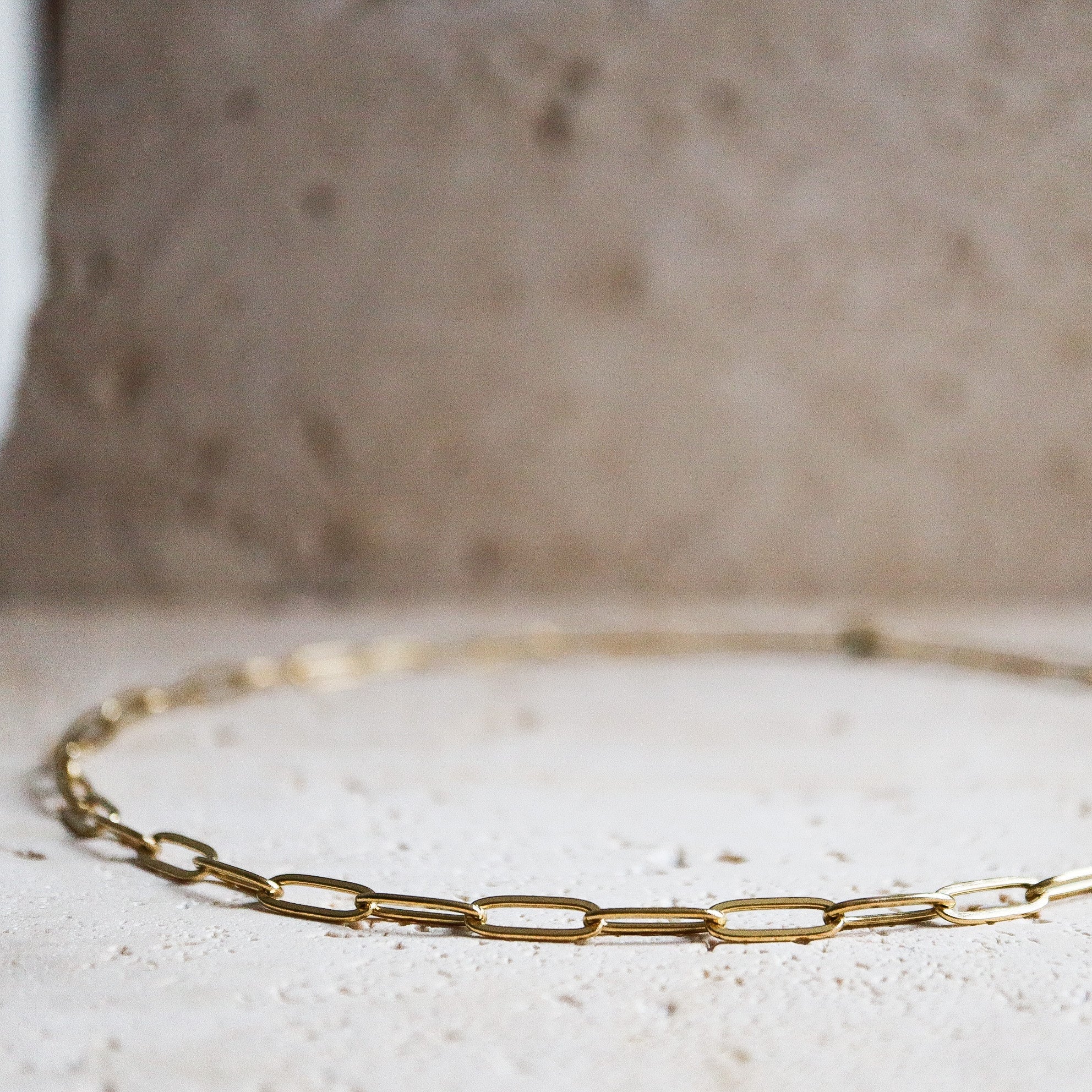 Paperclip Gliederkette gold/ Vergoldete Kette aus Edelstahl - Nooe UG