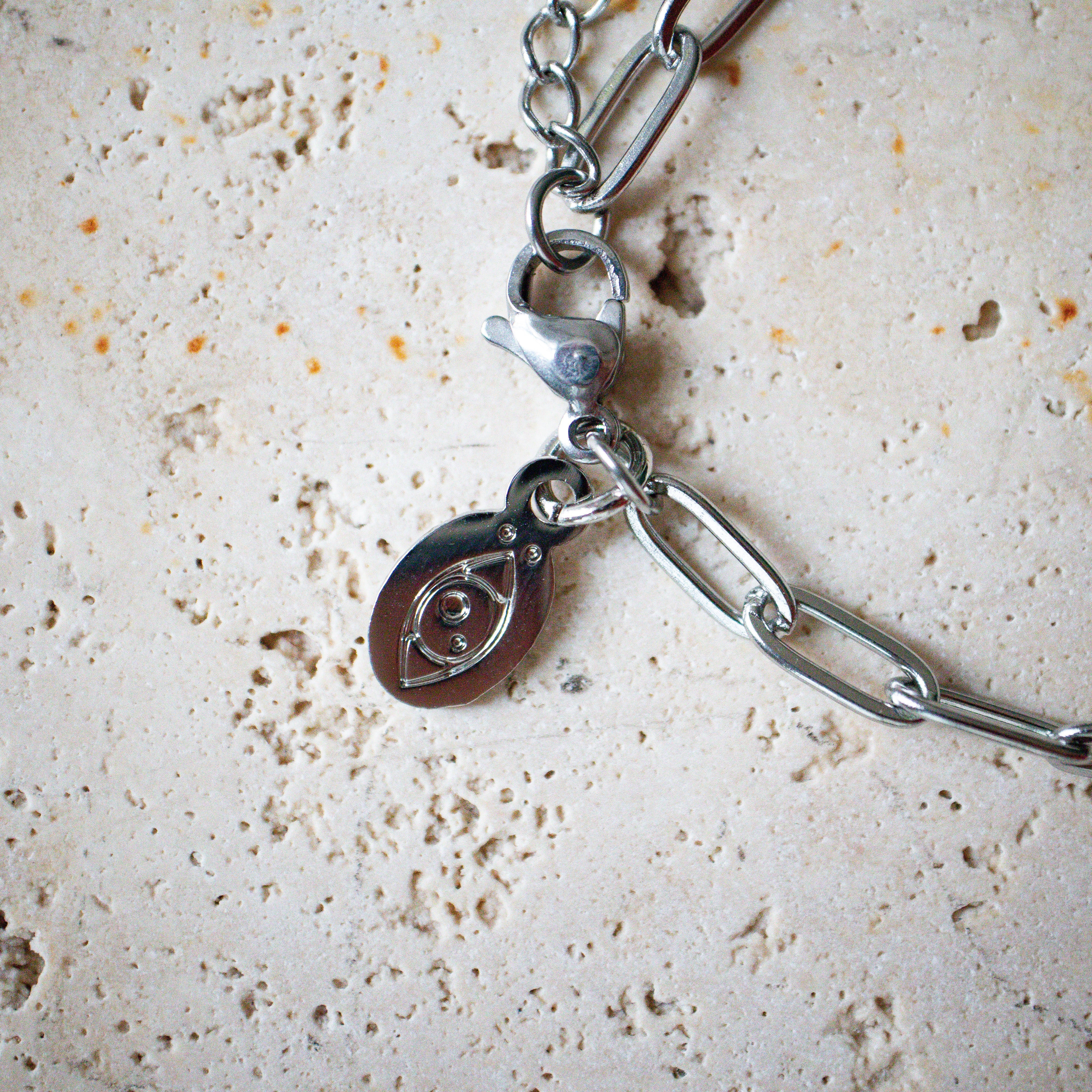 Paperclip Armband aus Edelstahl, silber - Nooe UG