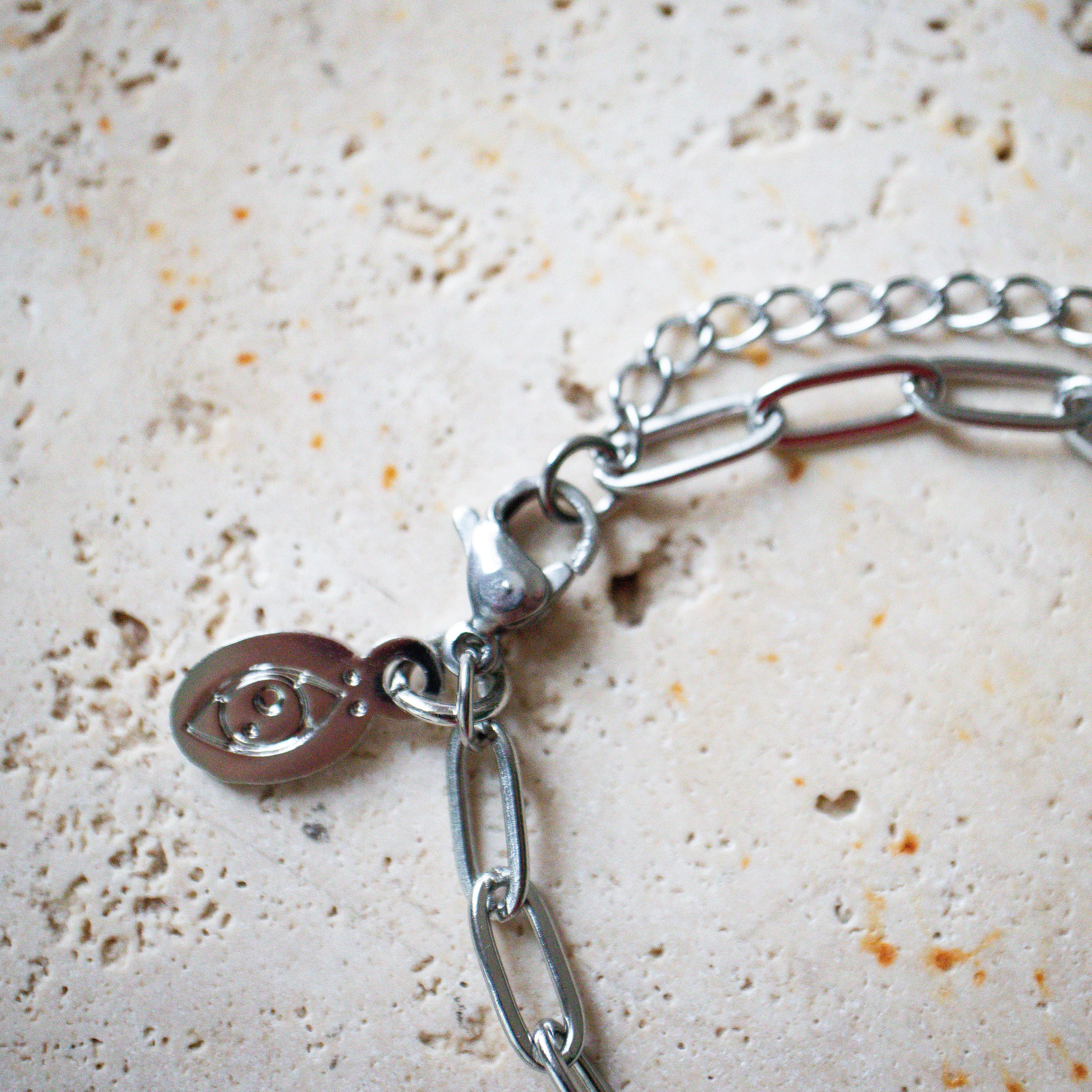 Paperclip Armband aus Edelstahl, silber - Nooe UG