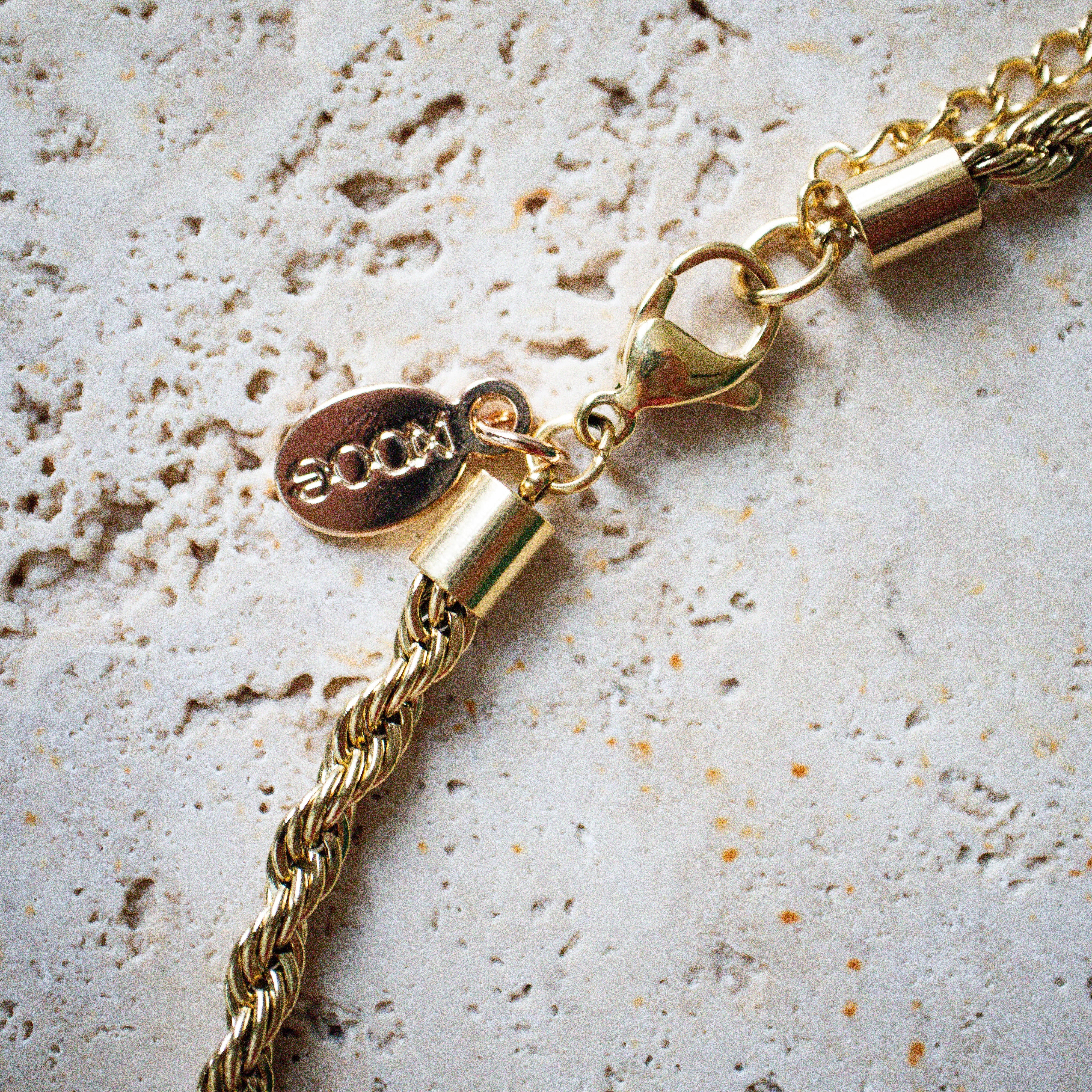 Twisted Seil Kette vergoldet dick - Nooe UG