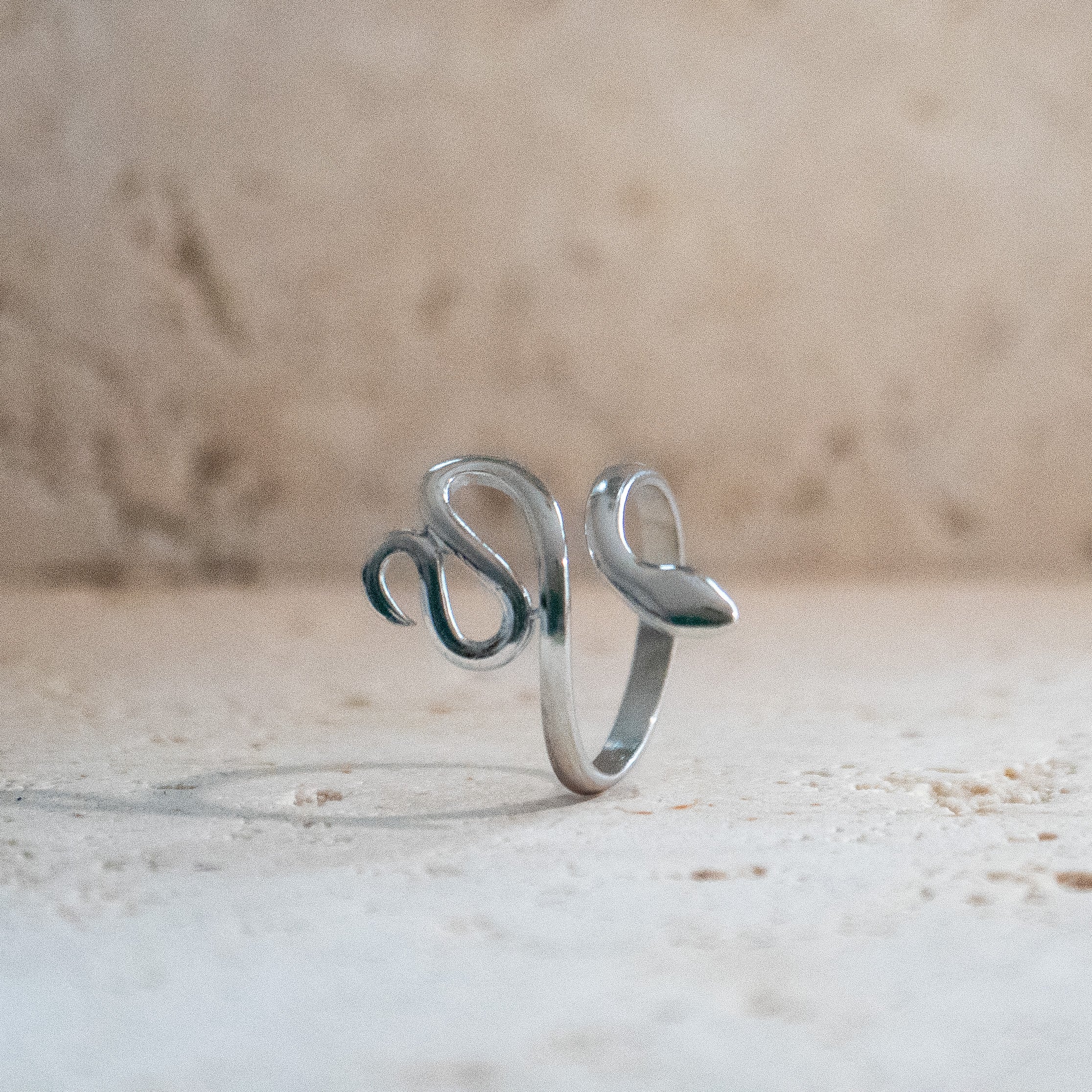 Ring Schlange Silber aus Edelstahl