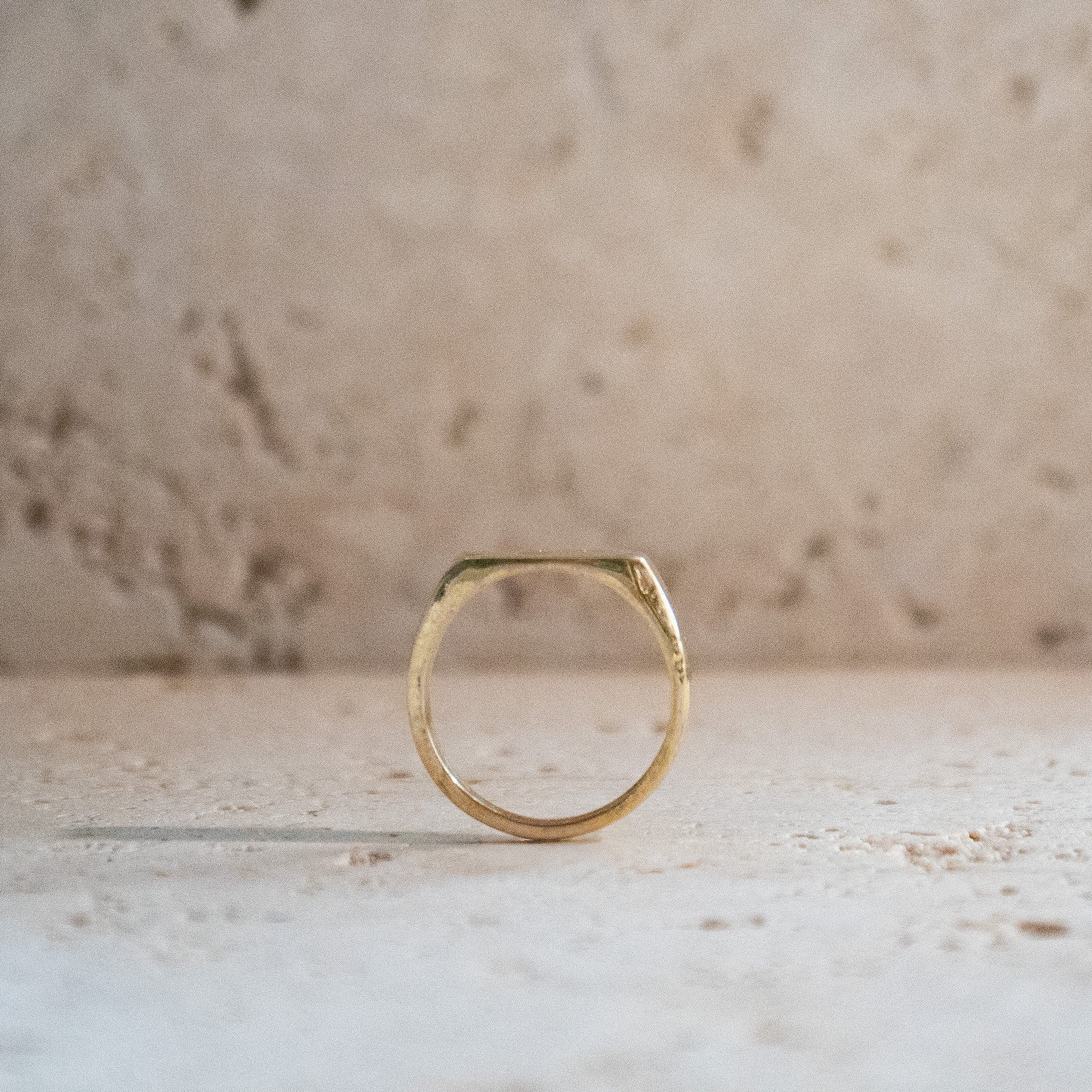 Schlichter bar Riegel Siegelring gold handgemacht - Nooe UG