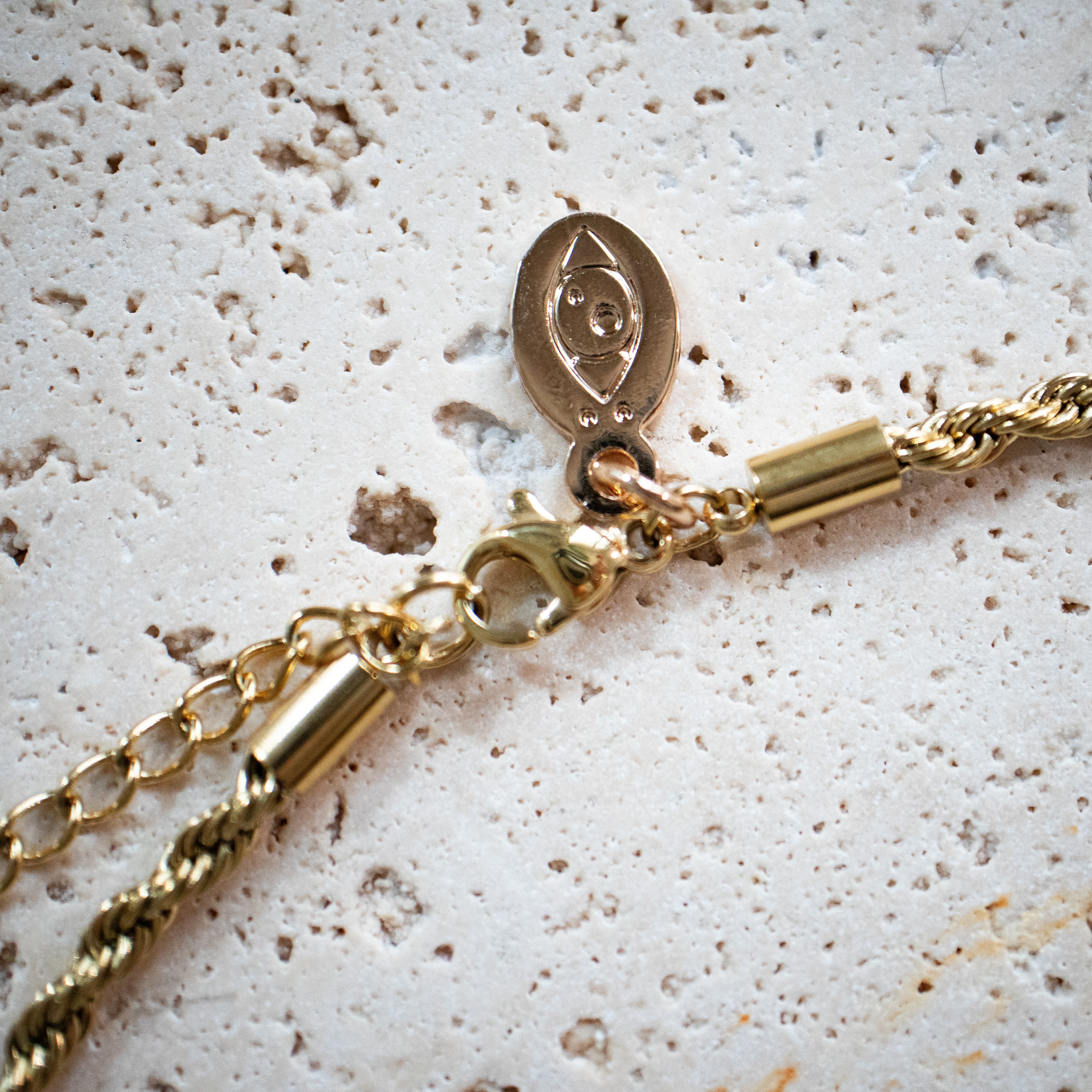 Twisted Seil Kette vergoldet dünn