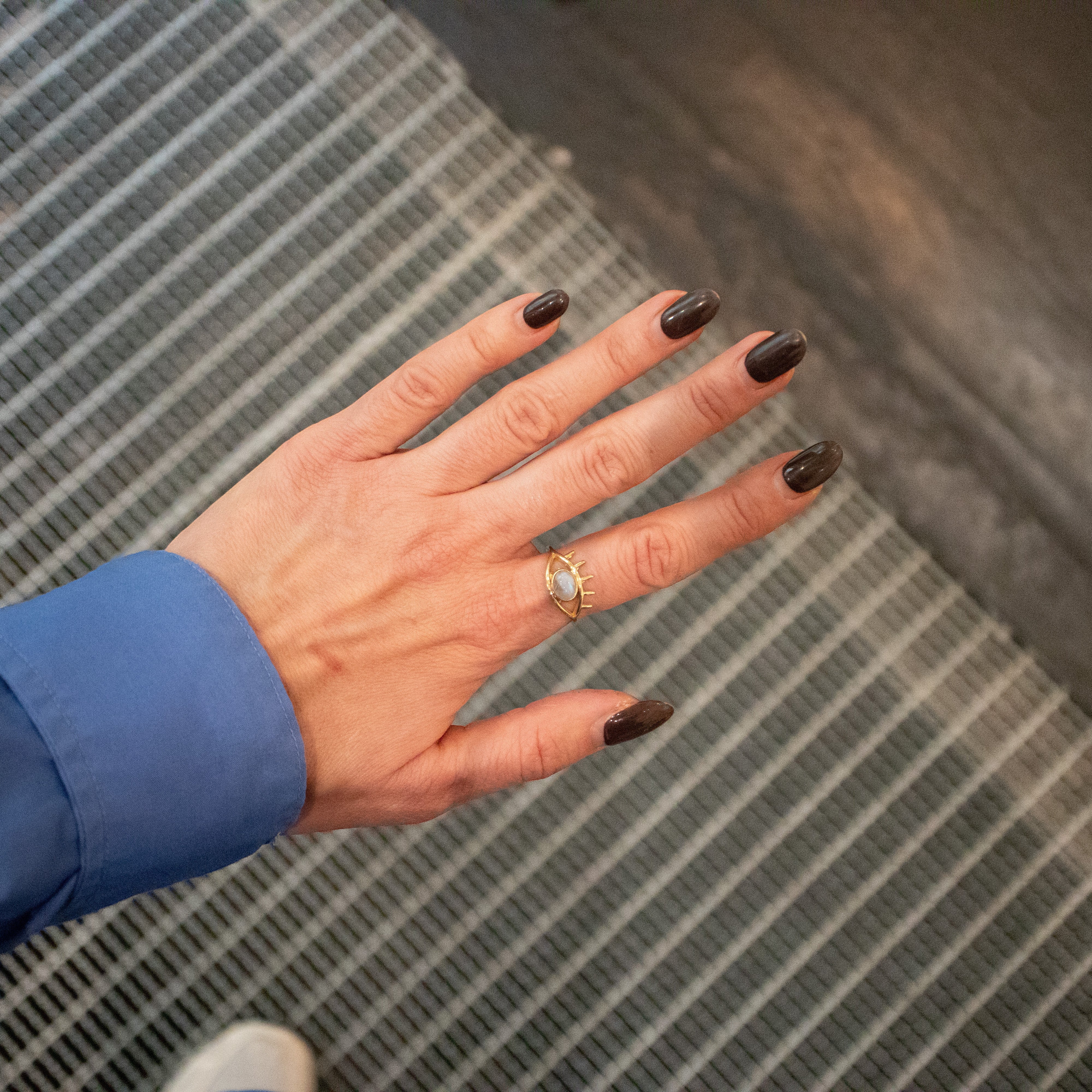 Schutz-Talisman Ring – Handgemachter Ring mit Mondstein & Evil Eye Symbol - Nooe UG