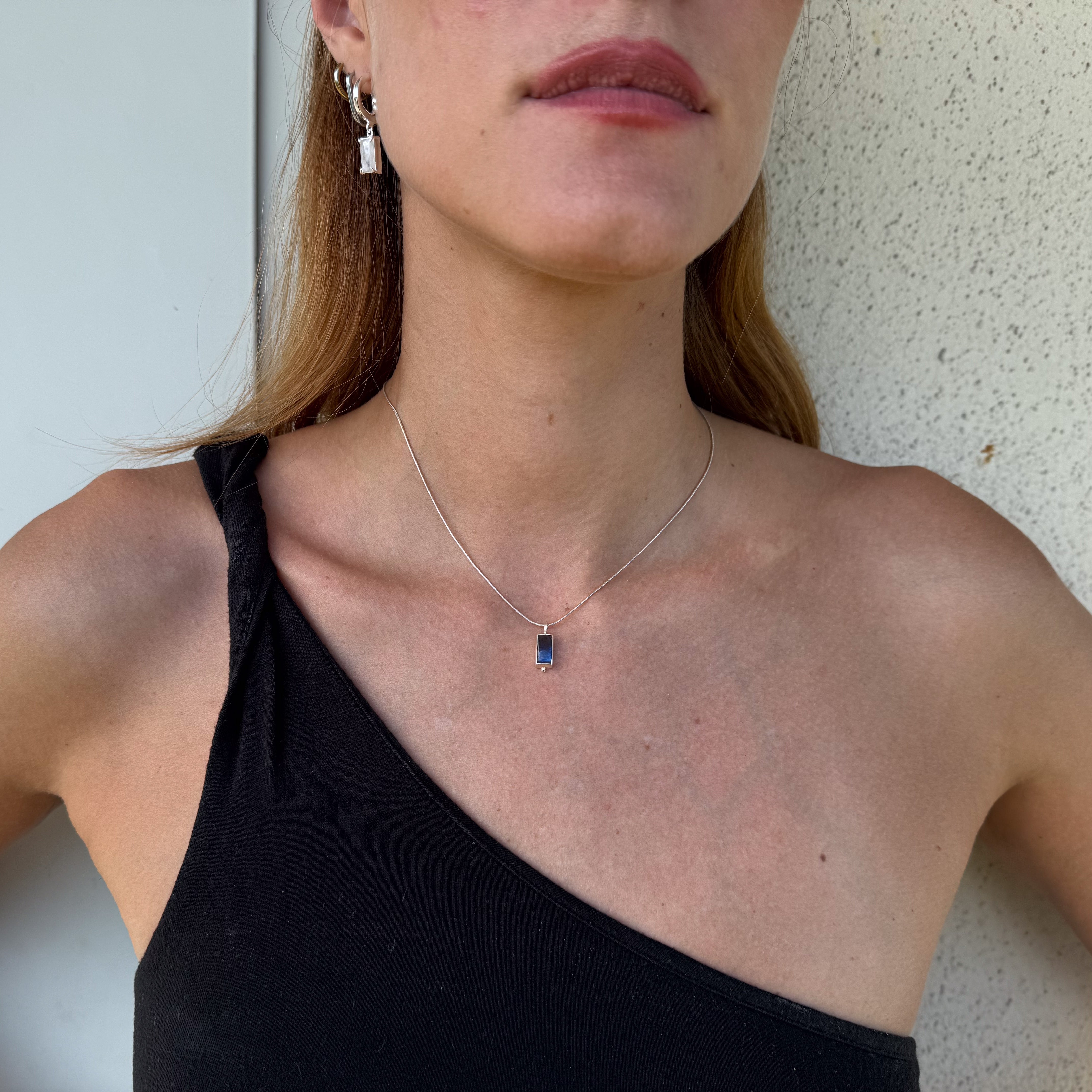 Bali Labradorit Kette – 925 Sterling Silber | NOOE Berlin