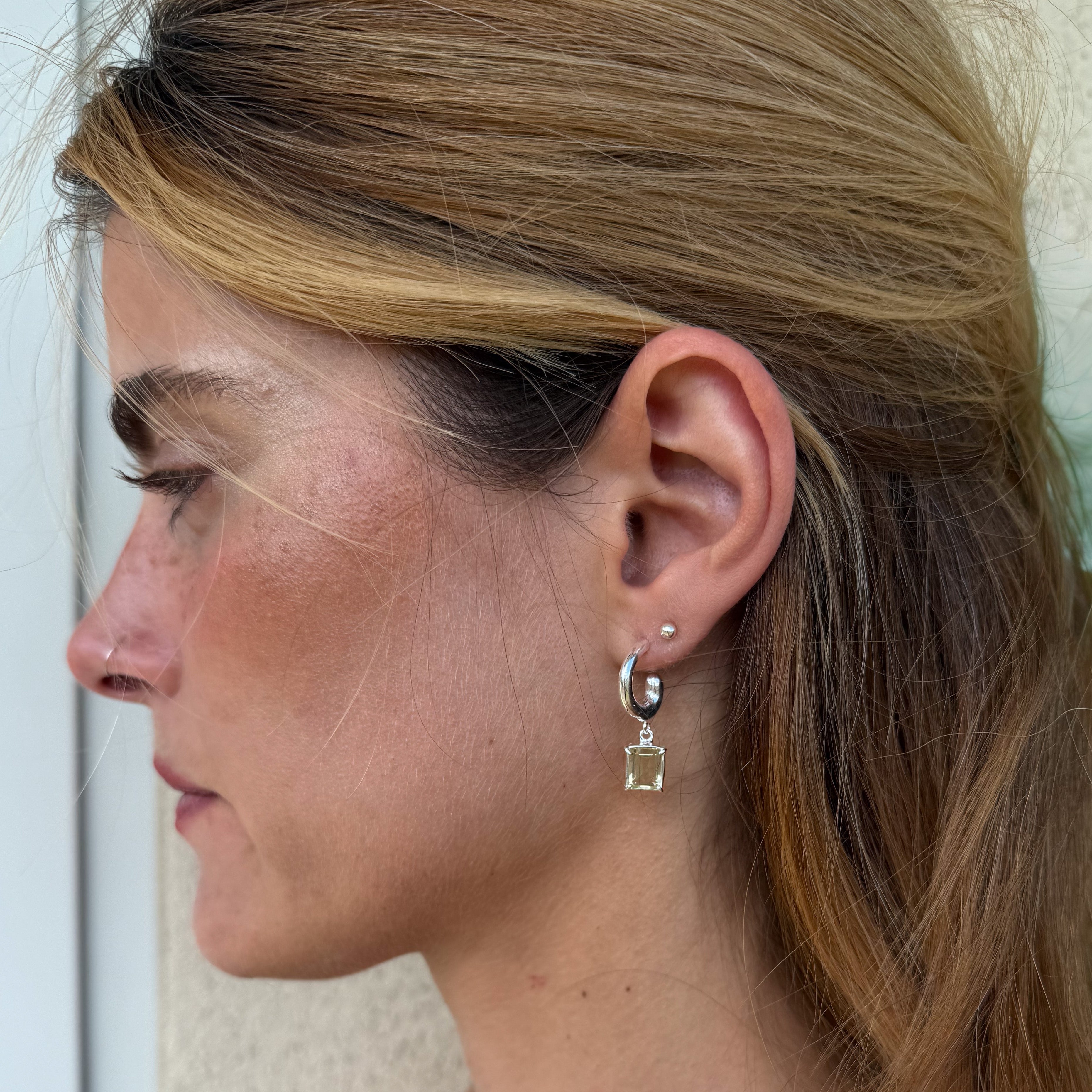 Bali Zitronenquarz Creolen – 925 Sterling Silber | NOOE Berlin