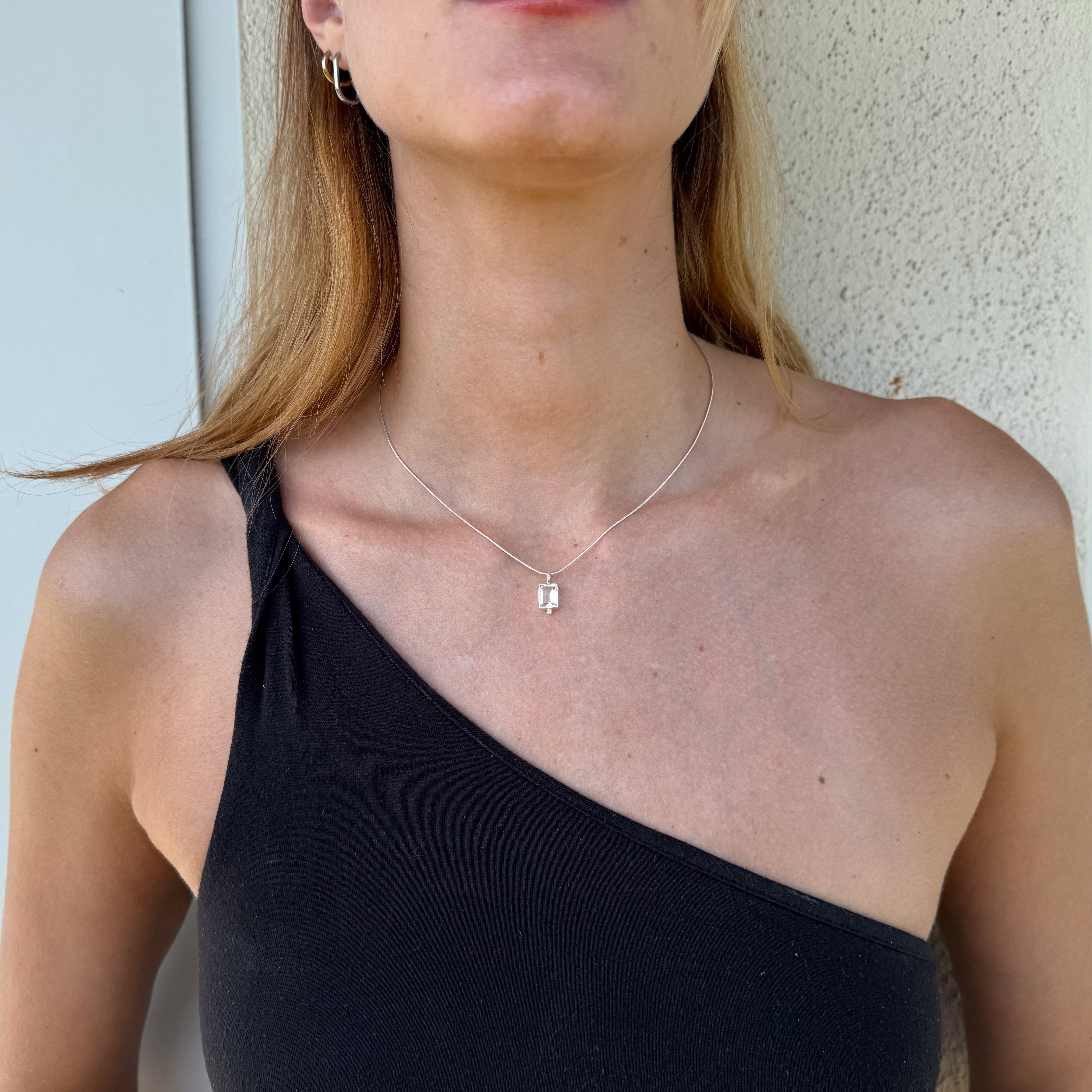 Bali Zitronenquarz Kette – Anhänger, 925 Sterling Silber | NOOE Berlin