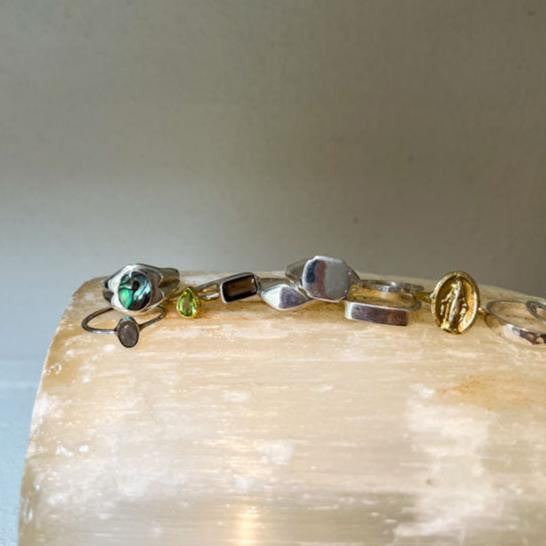 Kleiner Siegelring aus 925 Sterling Silber eckig handgemacht - Nooe UG