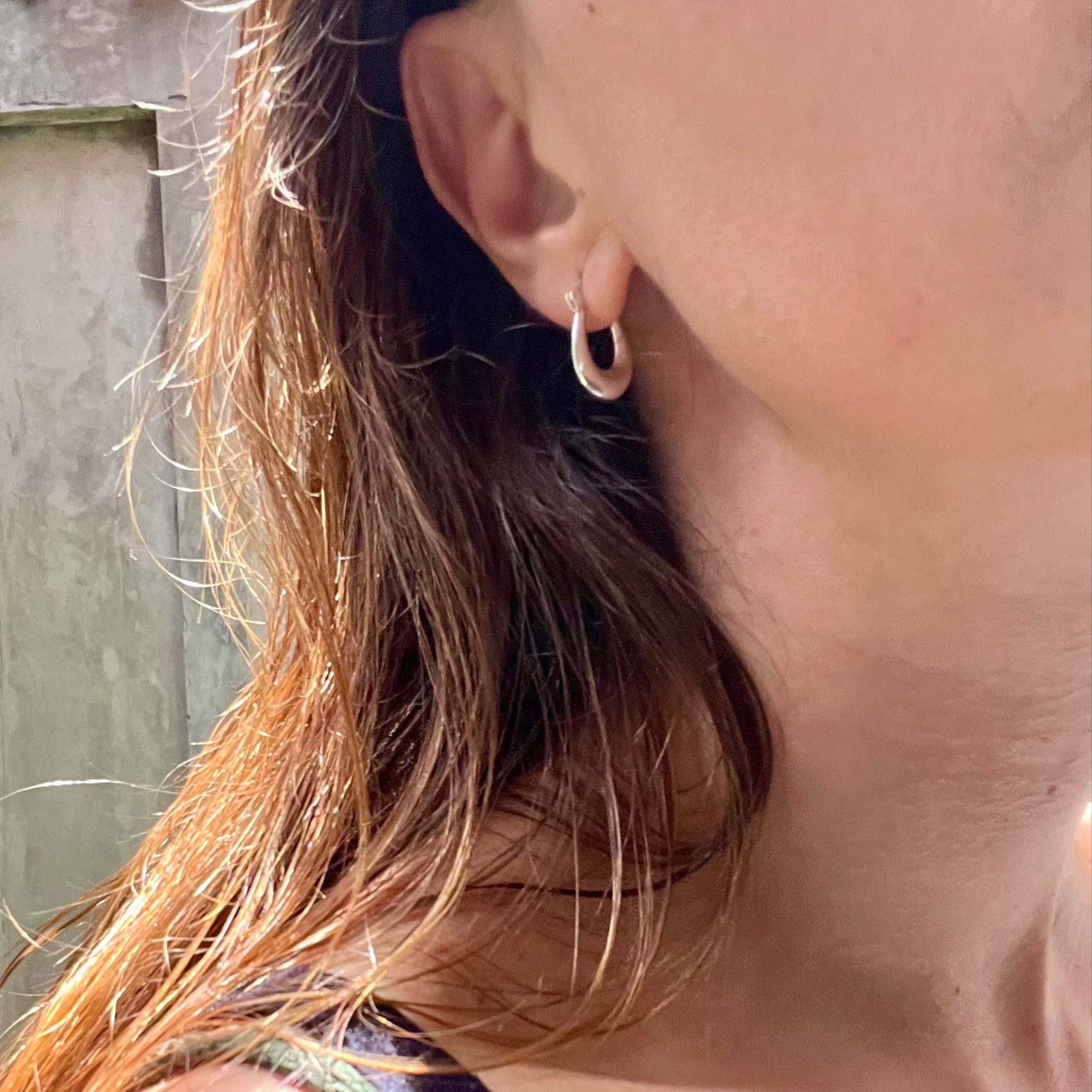 Kleine Chunky Creolen - ovale Ohrringe aus 925 Sterling Silber - Nooe UG